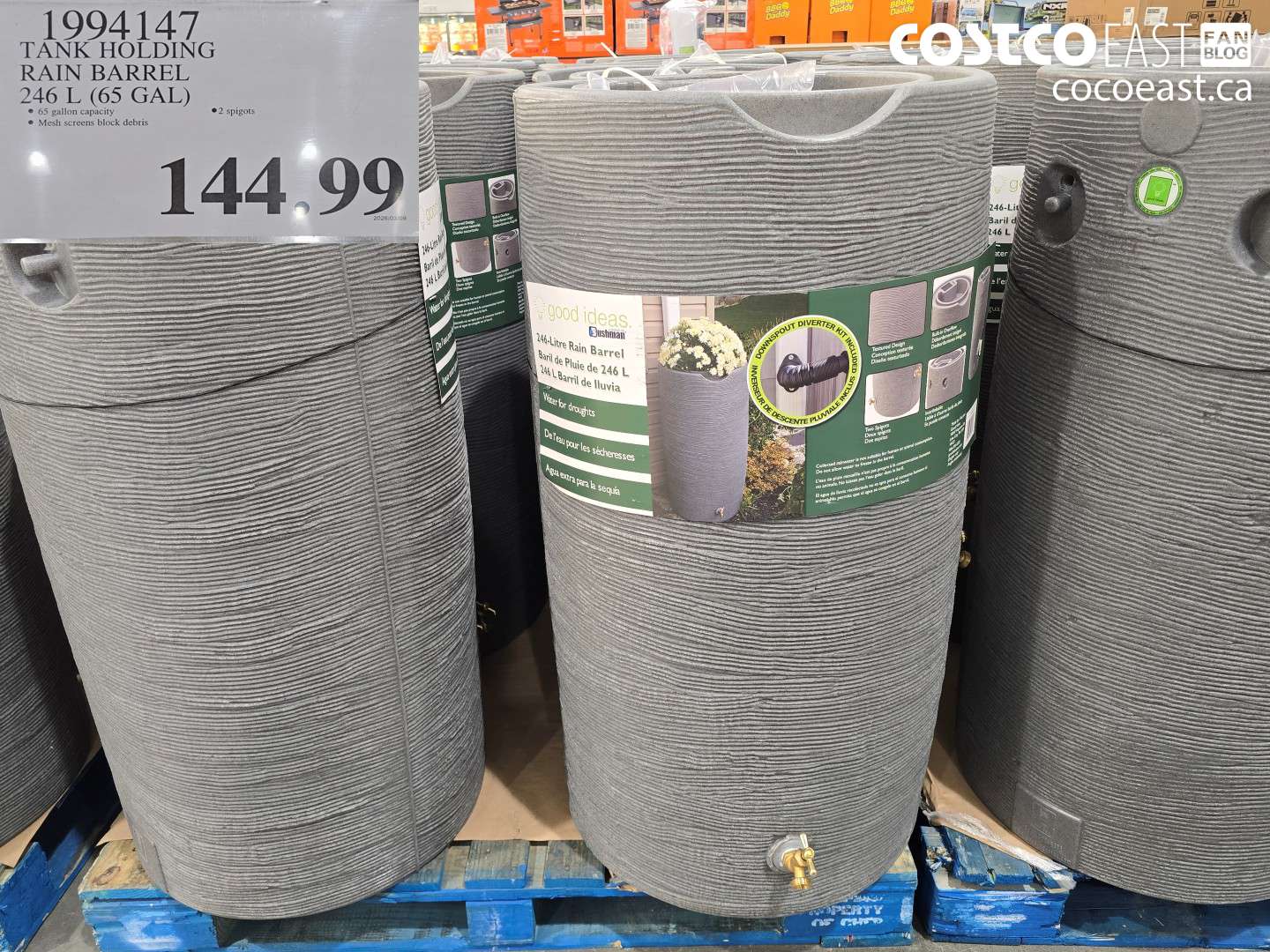 1994147 TANK HOLDING RAIN BARREL 246 L (65 GAL) $144.99