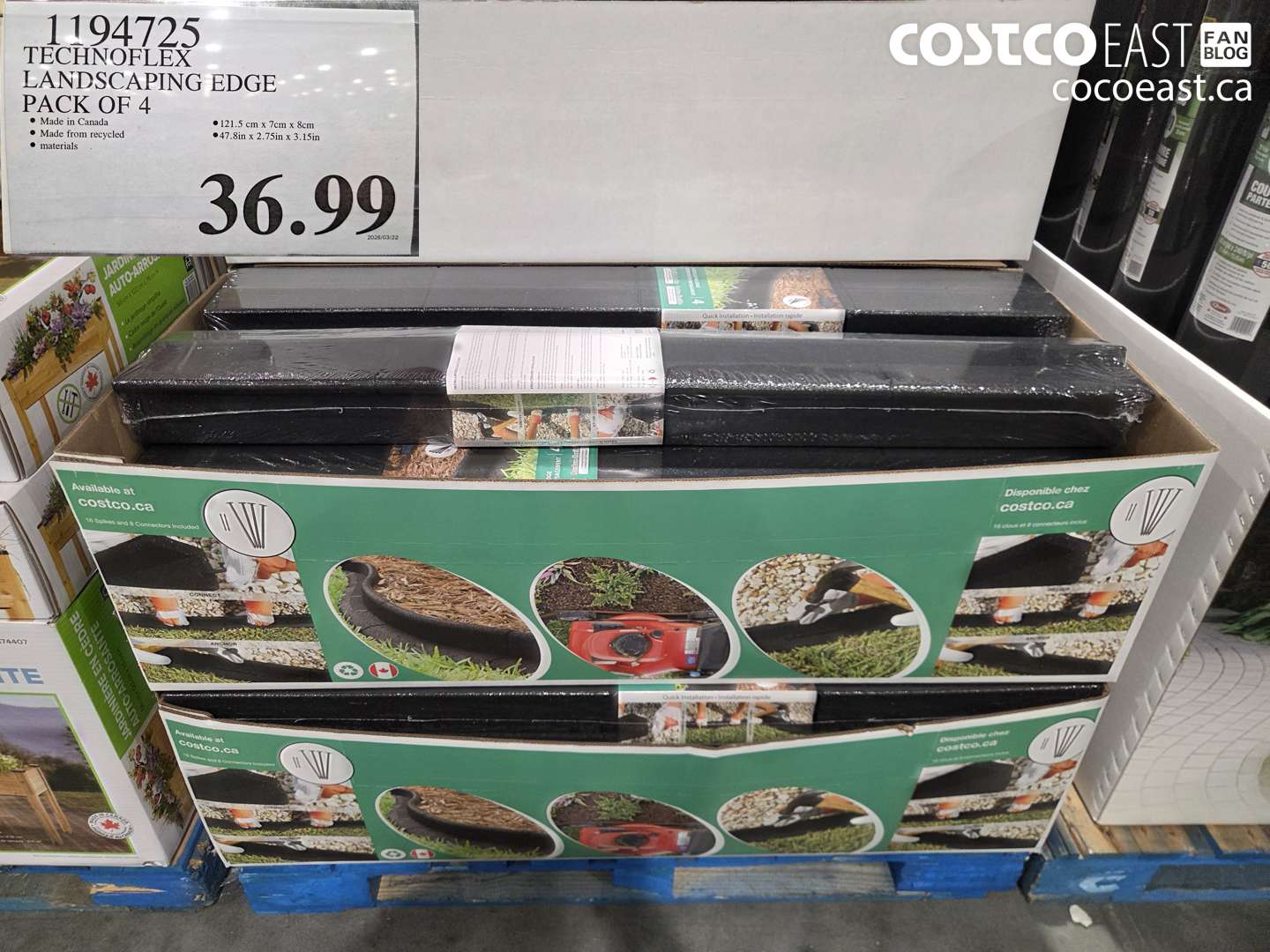 1194725 TECHNOFLEX LANDSCAPING EDGE PACK OF 4 $36.99