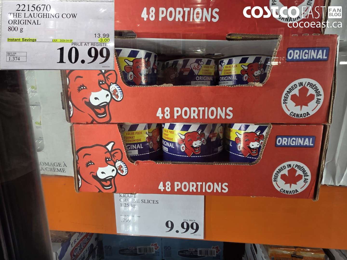 2215670 THE LAUGHING COW ORIGINAL 800 G ($3.00 INSTANT SAVINGS EXPIRES ON 2026-04-05) $10.99