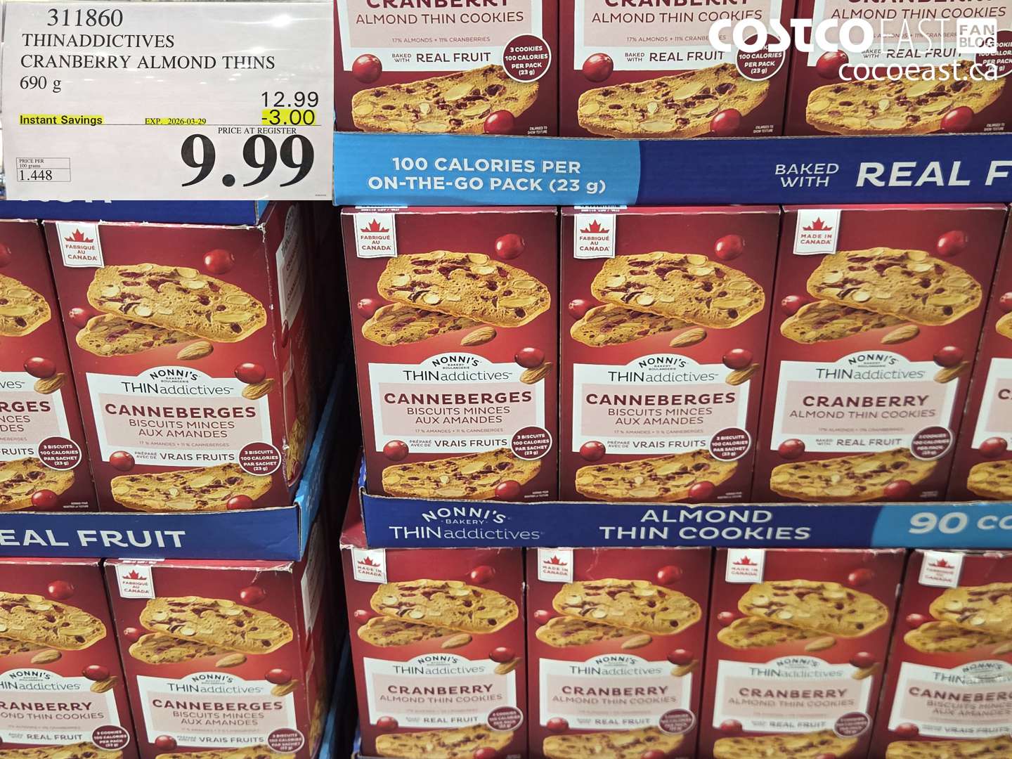 311860 THINADDICTIVES CRANBERRY ALMOND THINS ($3.00 INSTANT SAVINGS EXPIRES ON 2026-03-29) $9.99