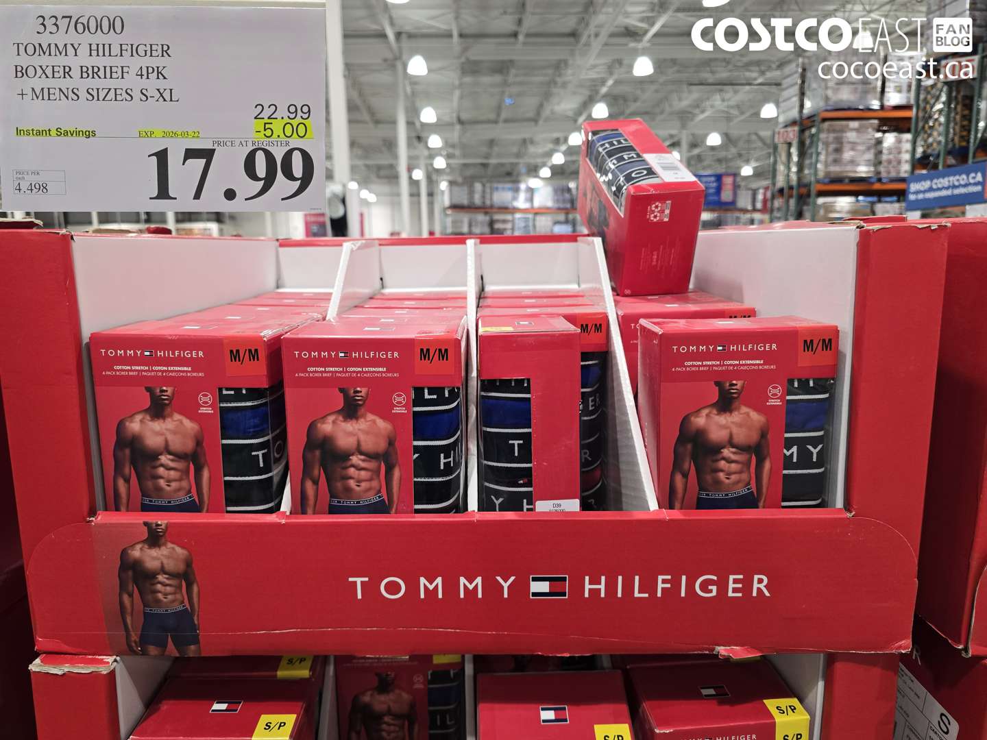 3376000 TOMMY HILFIGER BOXER BRIEF 4PK +MENS SIZES S-XL ($5.00 INSTANT SAVINGS EXPIRES ON 2026-03-22) $17.99