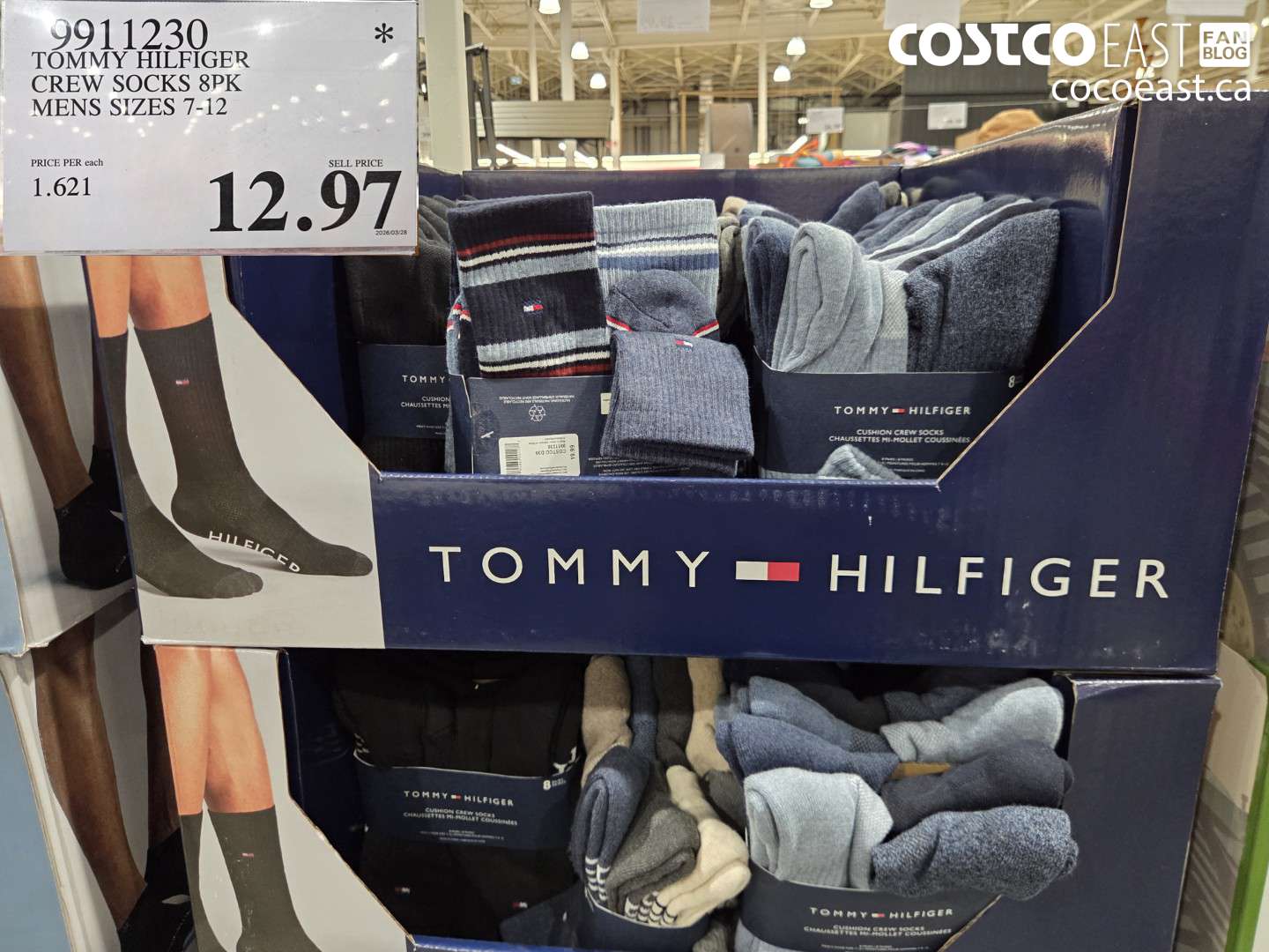 9911230 TOMMY HILFIGER CREW SOCKS 8PK MENS SIZES 7-12 $12.97