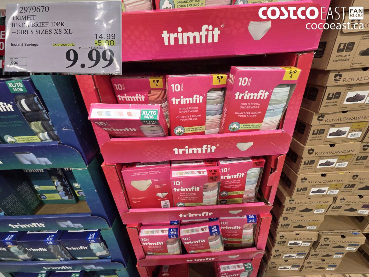 2979670 TRIMFIT BIKINI BRIEF 10PK +GIRLS SIZES XS-XL ($5.00 INSTANT SAVINGS EXPIRES ON 2026-04-12) $9.99