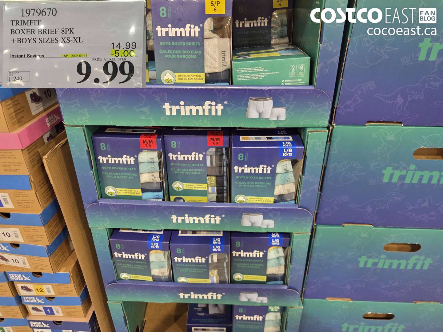 1979670 TRIMFIT BOXER BRIEF 8PK + BOYS SIZES XS-XL ($5.00 INSTANT SAVINGS EXPIRES ON 2026-04-12) $9.99