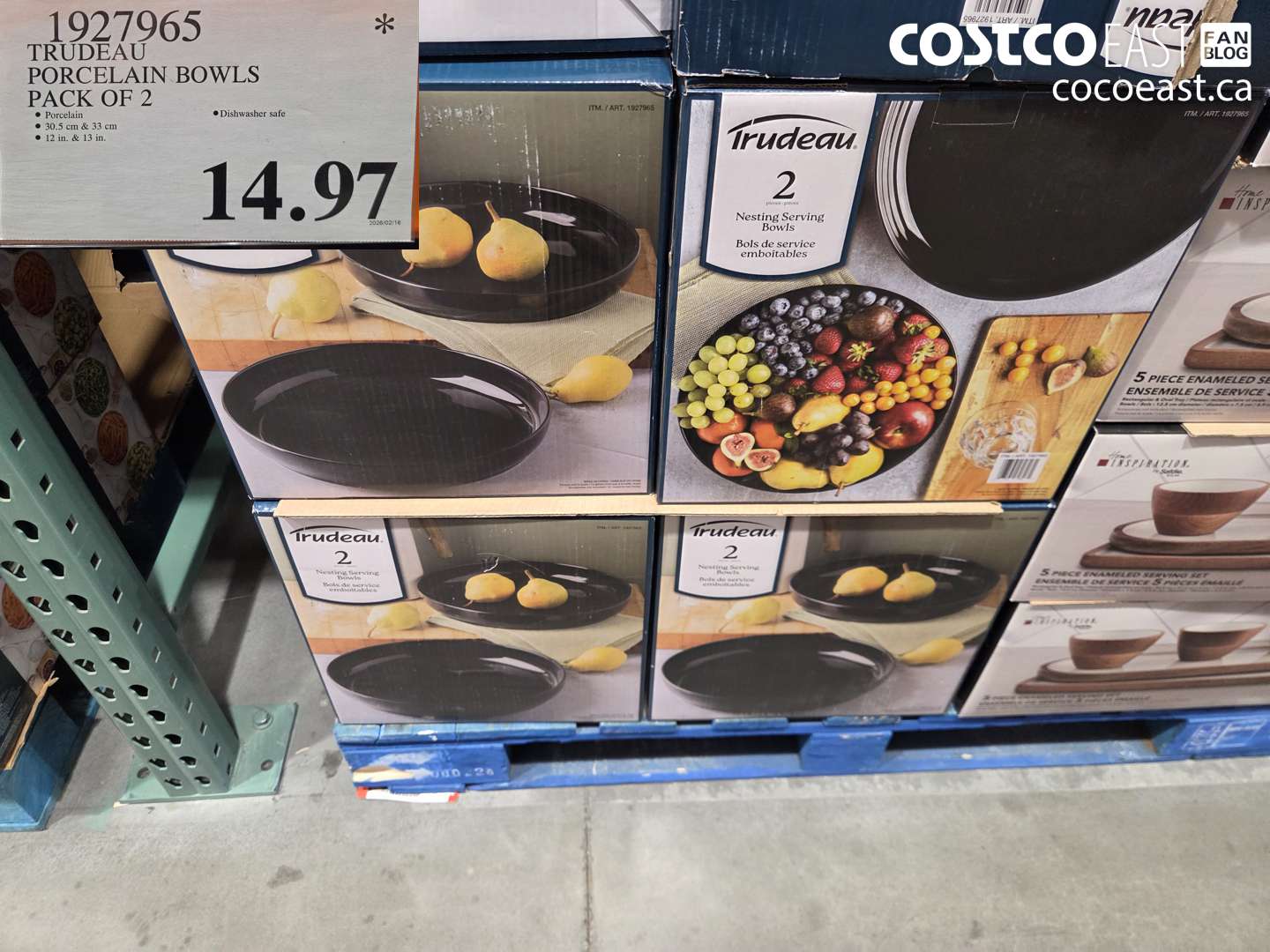 1927965 TRUDEAU PORCELAIN BOWLS PACK OF 2 $14.97