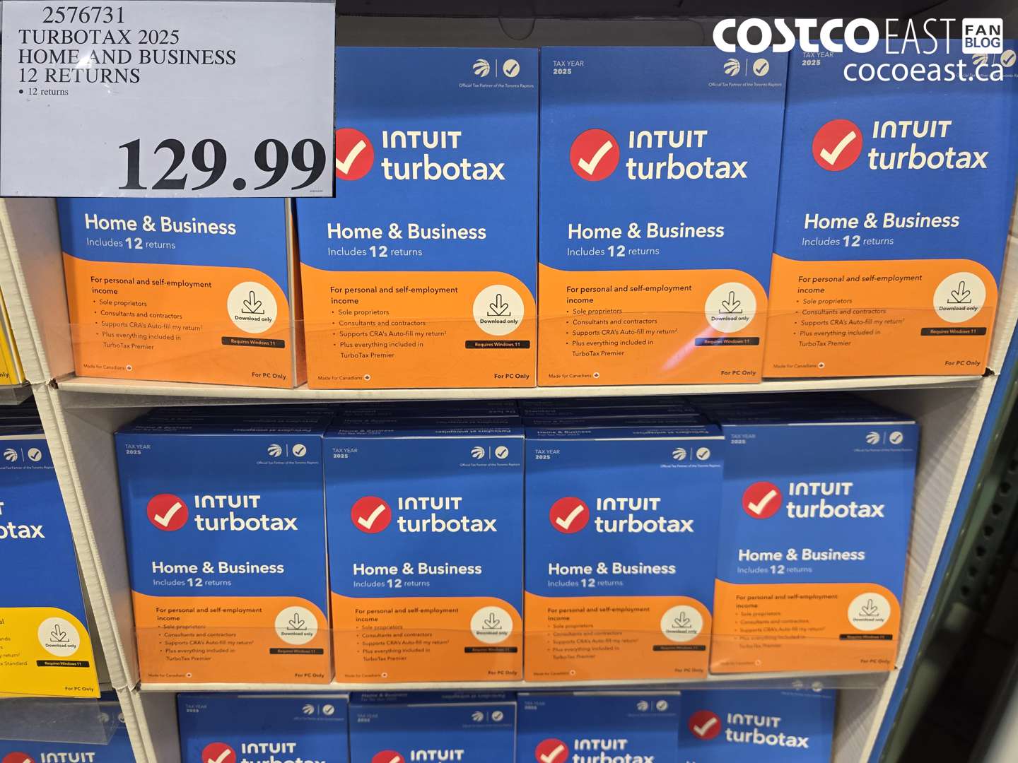 2576731 TURBOTAX 2025 HOME AND BUSINESS 12 RETURNS $129.99