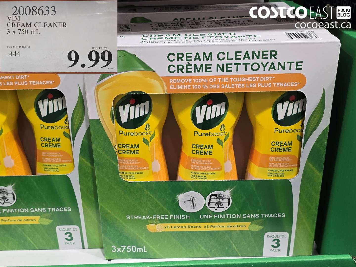 2008633 VIM CREAM CLEANER 3 X 750 ML $9.99