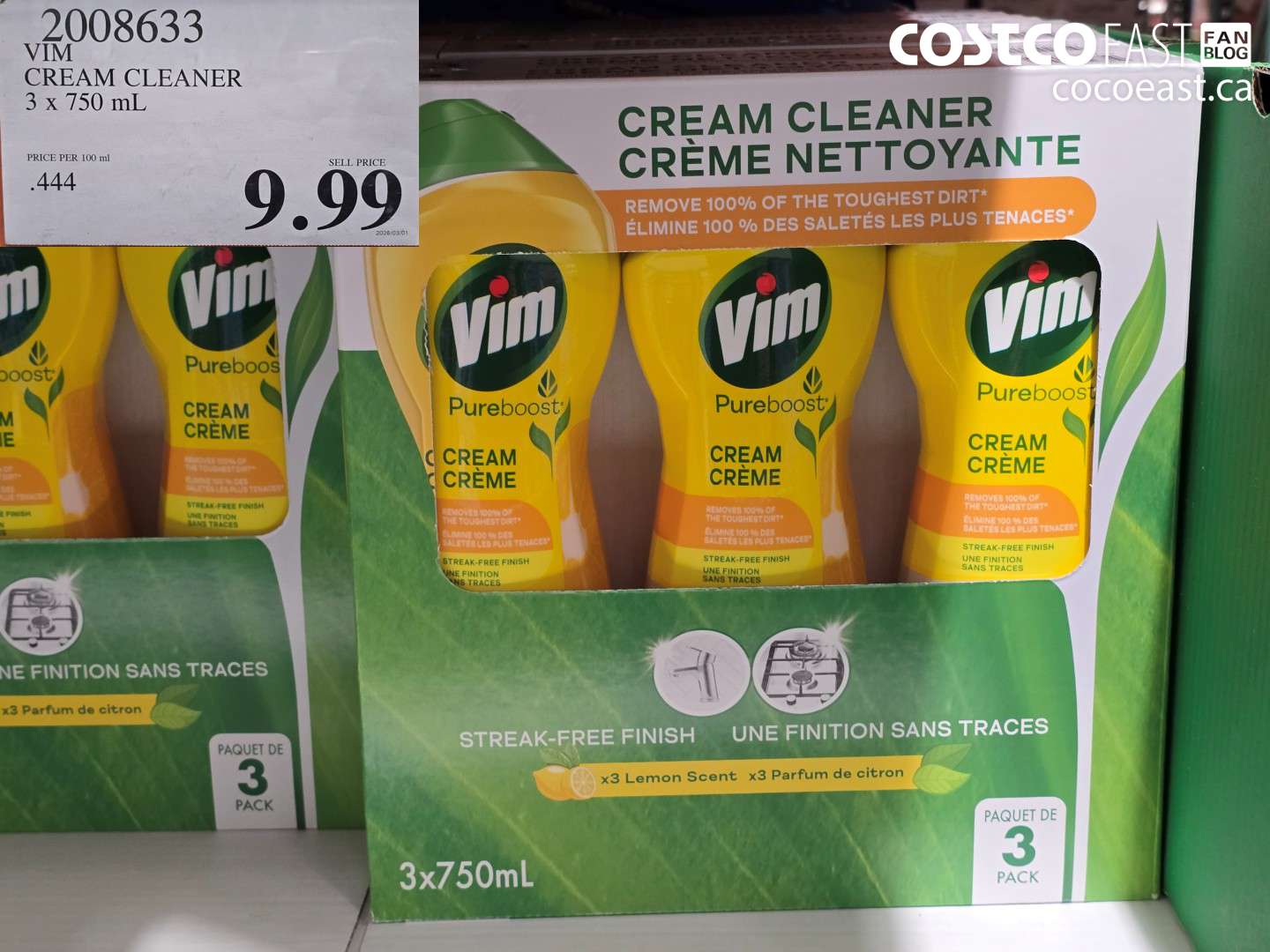 2008633 VIM CREAM CLEANER 3 X 750 ML $9.99