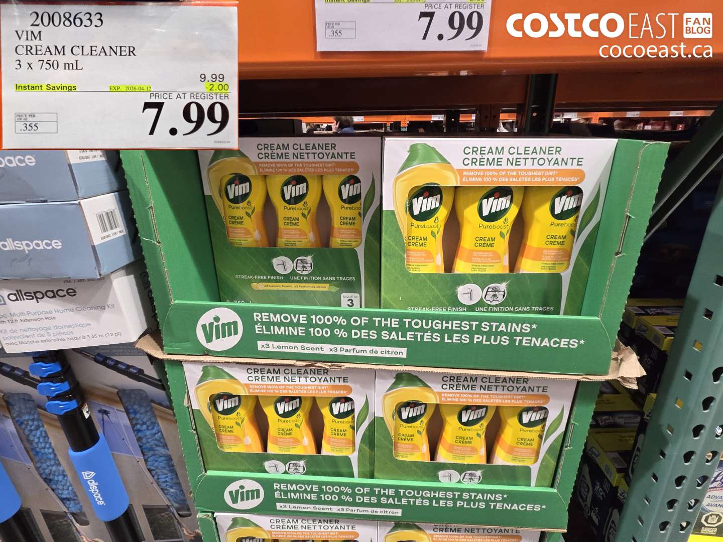 2008633 VIM CREAM CLEANER 3 X 750 ML ($2.00 INSTANT SAVINGS EXPIRES ON 2026-04-12) $7.99