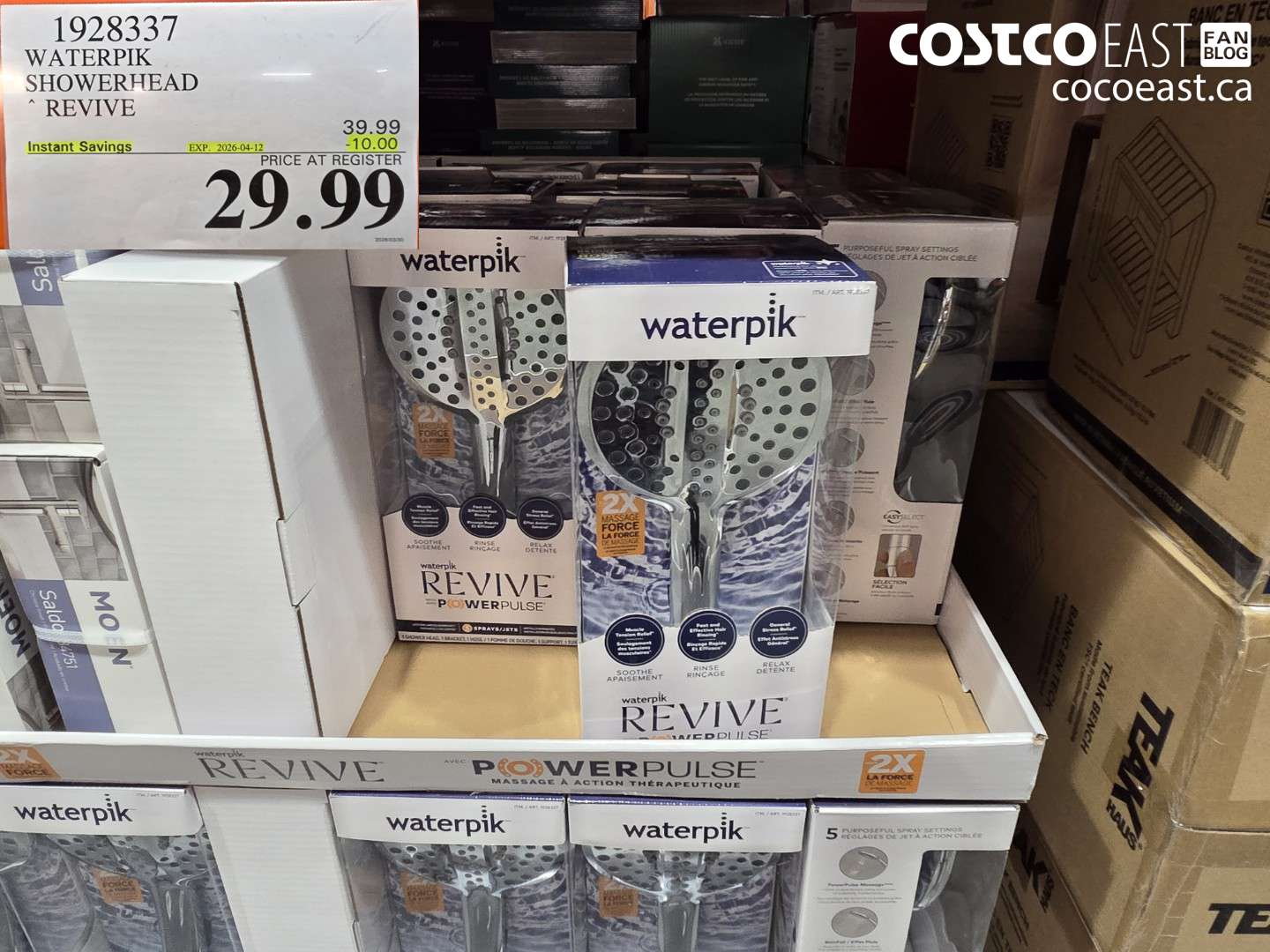 1928337 WATERPIK SHOWERHEAD REVIVE ($10.00 INSTANT SAVINGS EXPIRES ON 2026-04-12) $29.99