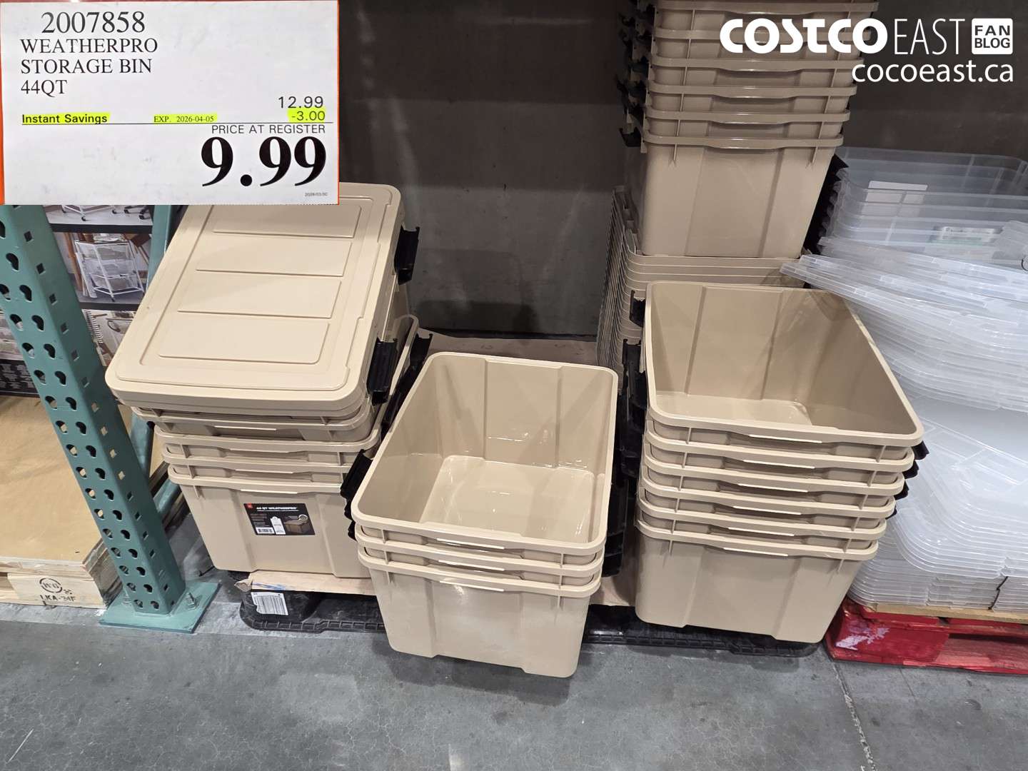 2007858 WEATHERPRO STORAGE BIN 4QT ($3.00 INSTANT SAVINGS EXPIRES ON 2026-04-05) $9.99