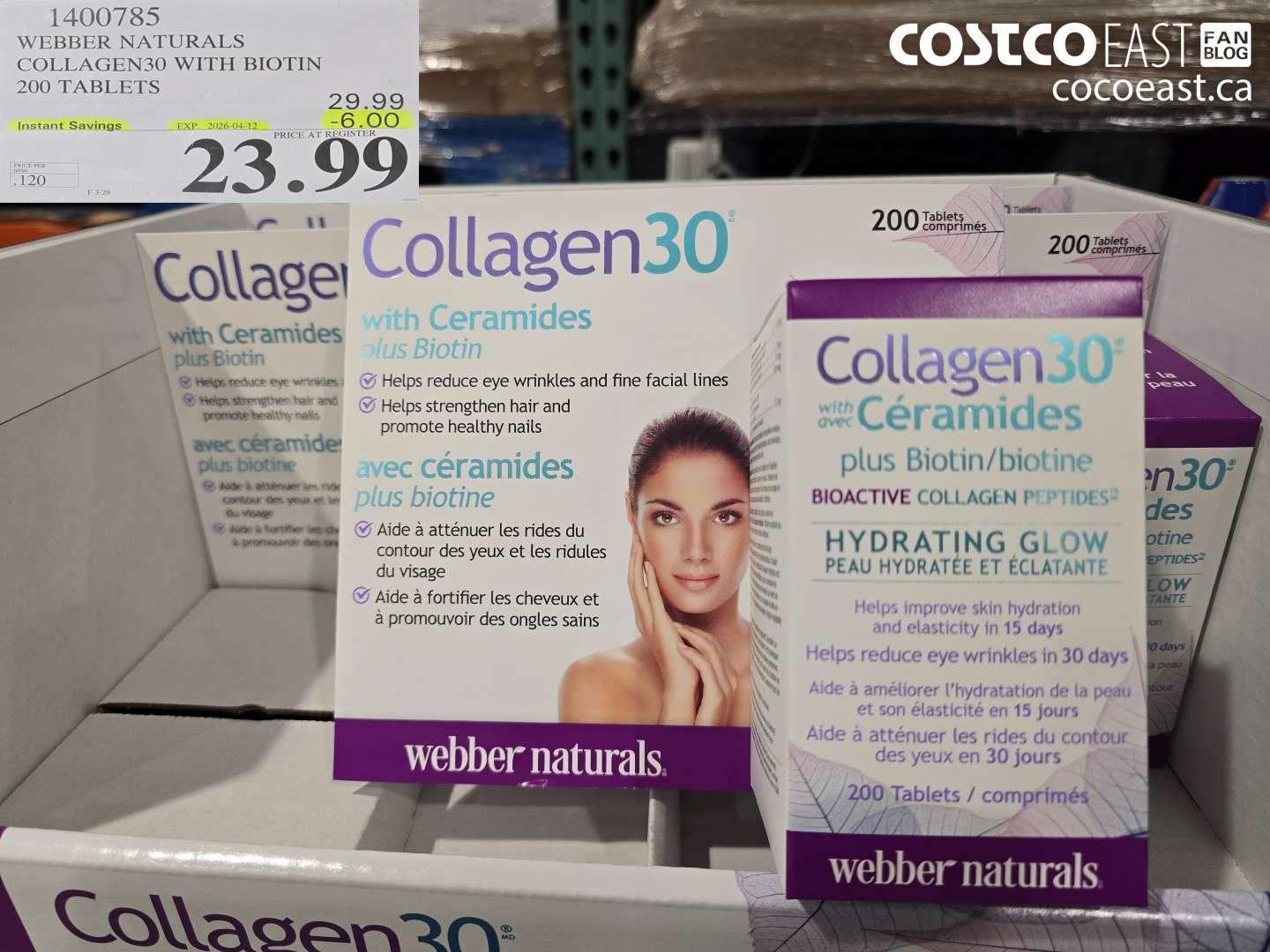 1400785 WEBBER NATURALS COLLAGEN30 WITH BIOTIN 200 TABLETS ($6.00 INSTANT SAVINGS EXPIRES ON 2026-04-12) $23.99