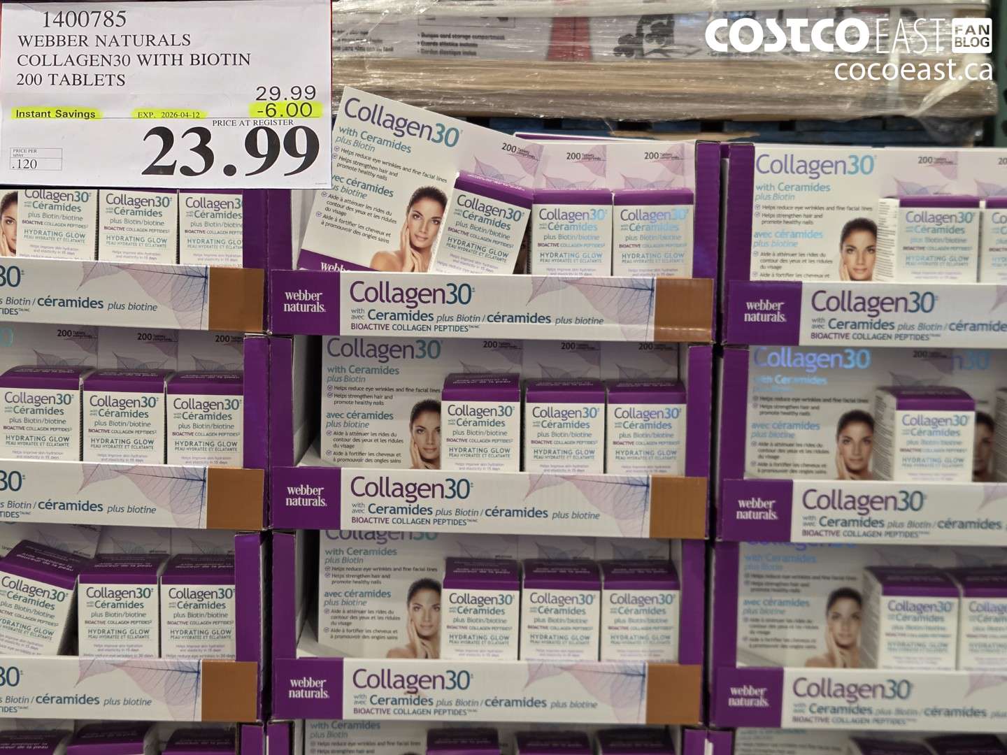 1400785 WEBBER NATURALS COLLAGEN30 WITH BIOTIN 200 TABLETS ($6.00 INSTANT SAVINGS EXPIRES ON 2026-04-12) $23.99