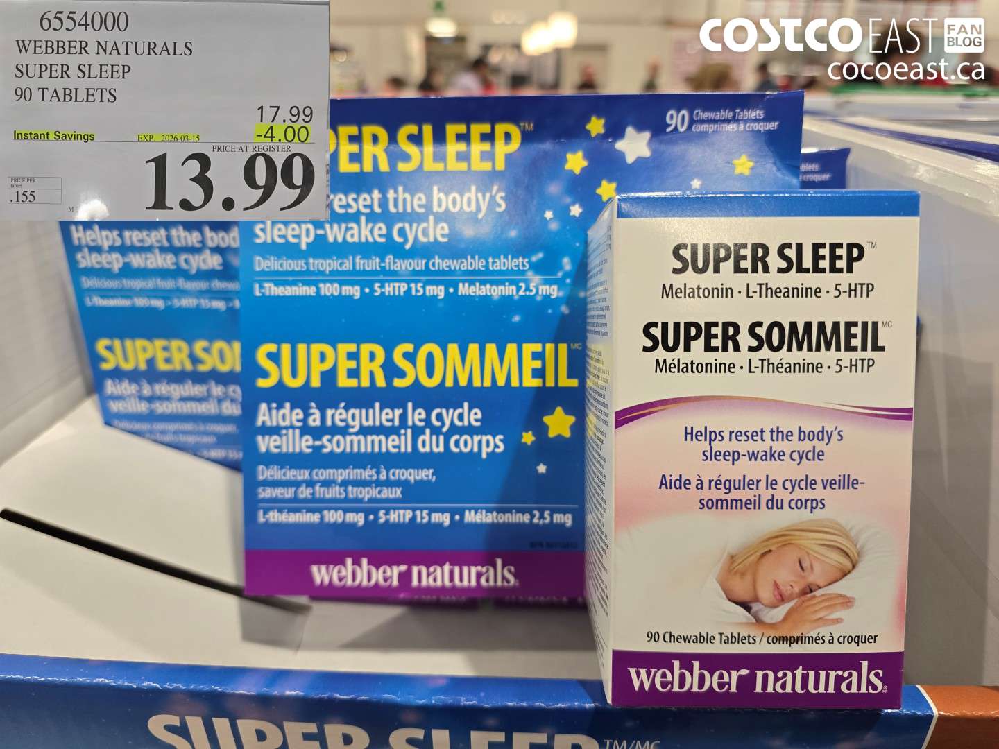 6554000 WEBBER NATURALS SUPER SLEEP 90 TABLETS ($4.00 INSTANT SAVINGS EXPIRES ON 2026-03-15) $13.99