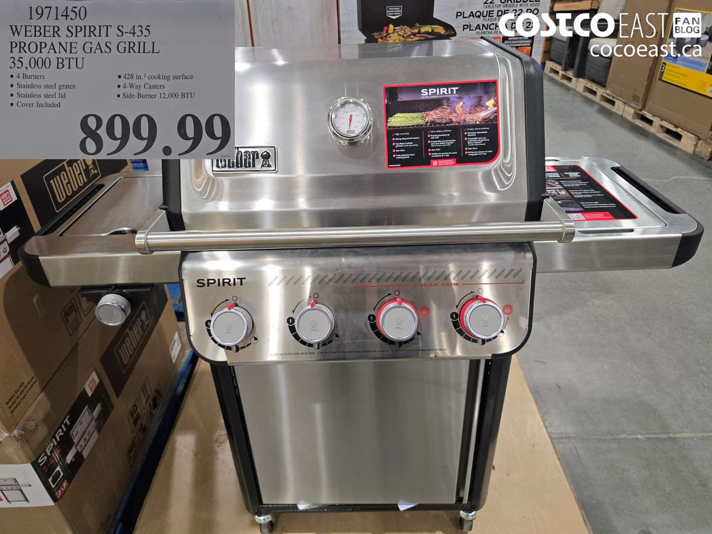 1971450 WEBER SPIRIT S-435 PROPANE GAS GRILL 35,000 BTU $899.99