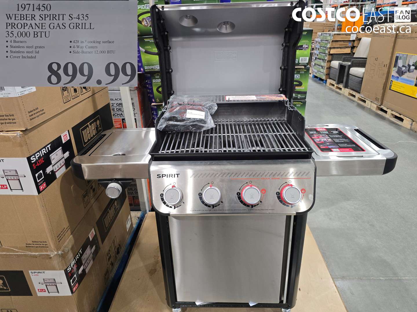 1971450 WEBER SPIRIT S-435 PROPANE GAS GRILL 35,000 BTU $899.99