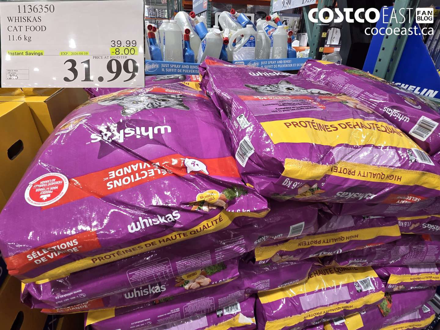 1136350 WHISKAS CAT FOOD 11.6 KG ($8.00 INSTANT SAVINGS EXPIRES ON 2026-04-19) $31.99