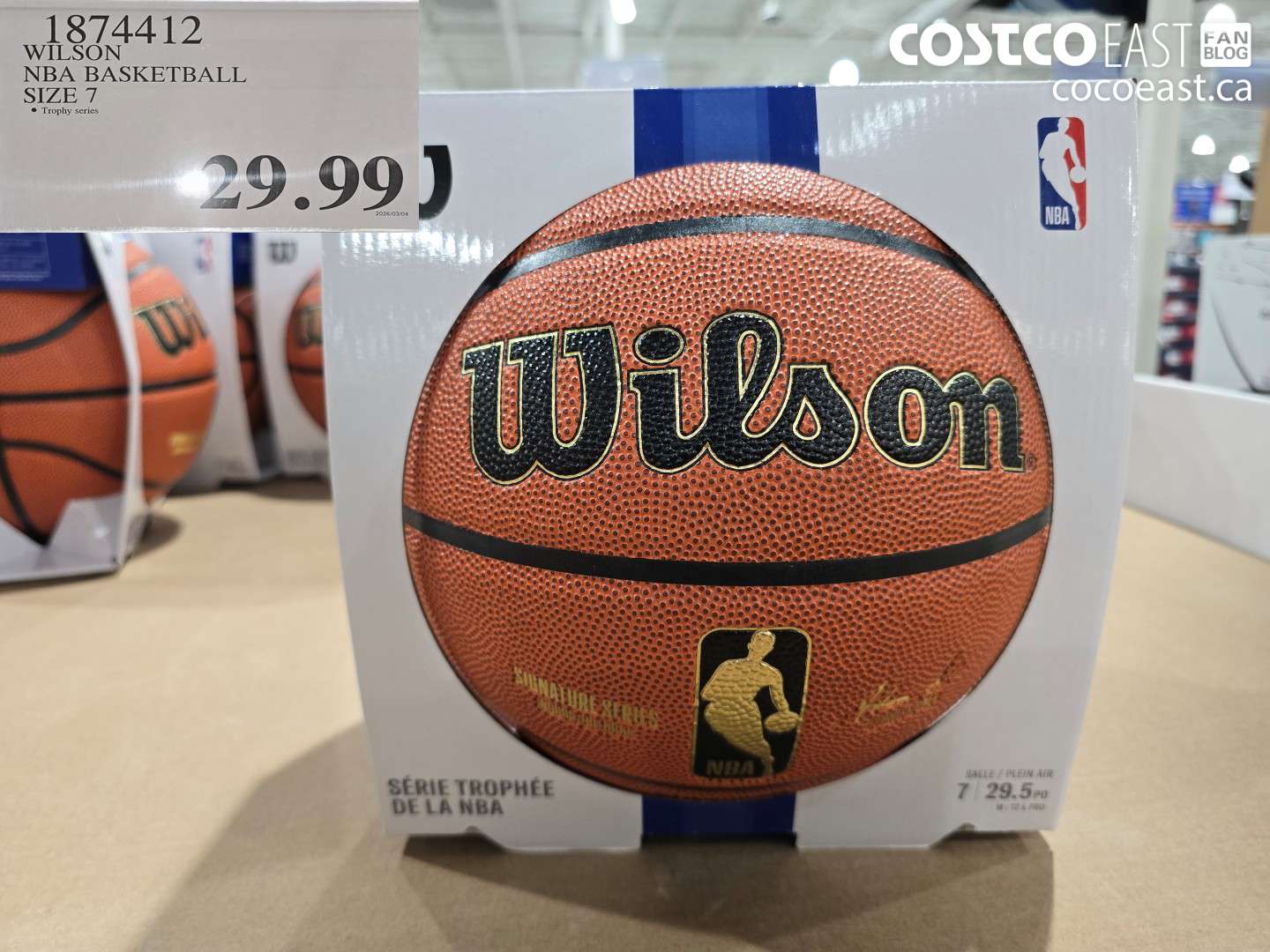 1874412 WILSON NBA BASKETBALL SIZE 7 $29.99