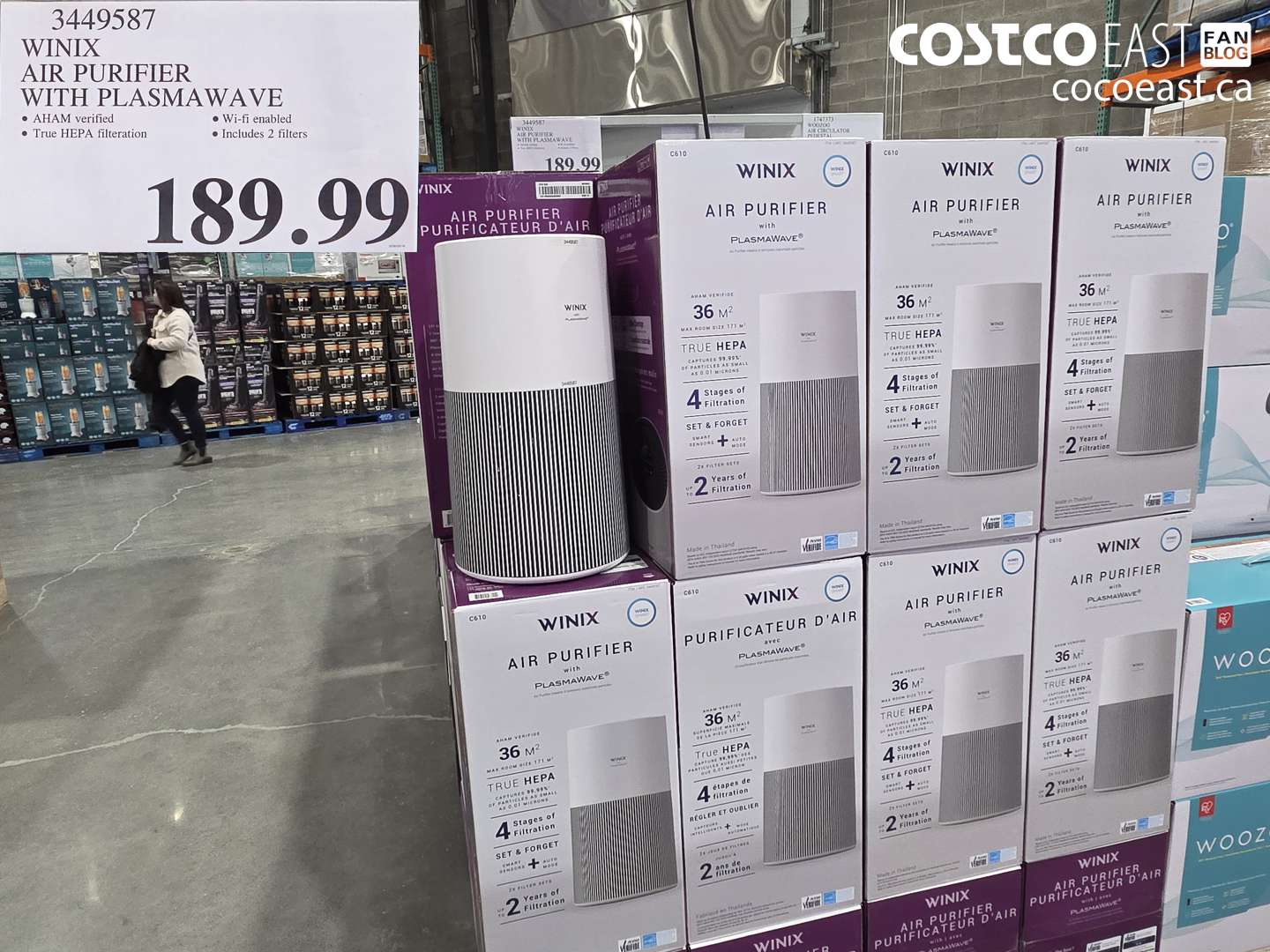 3449587 WINIX AIR PURIFIER WITH PLASMAWAVE $189.99