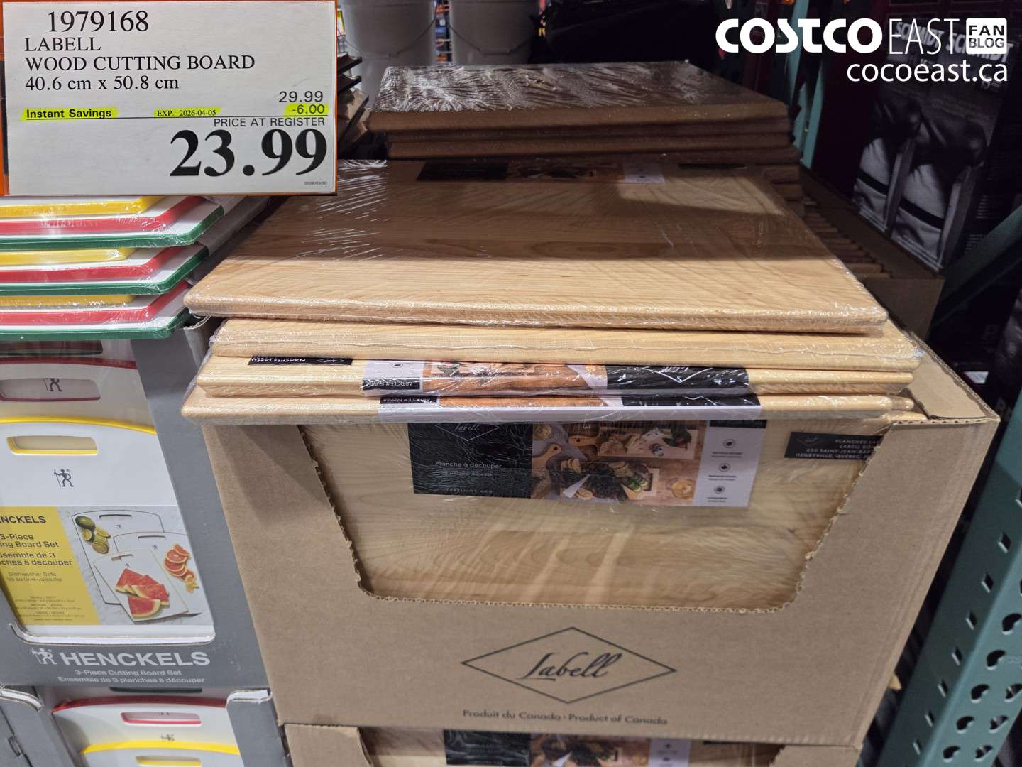 1979168 WOOD CUTTING BOARD ($6.00 INSTANT SAVINGS EXPIRES ON 2026-04-05) $23.99