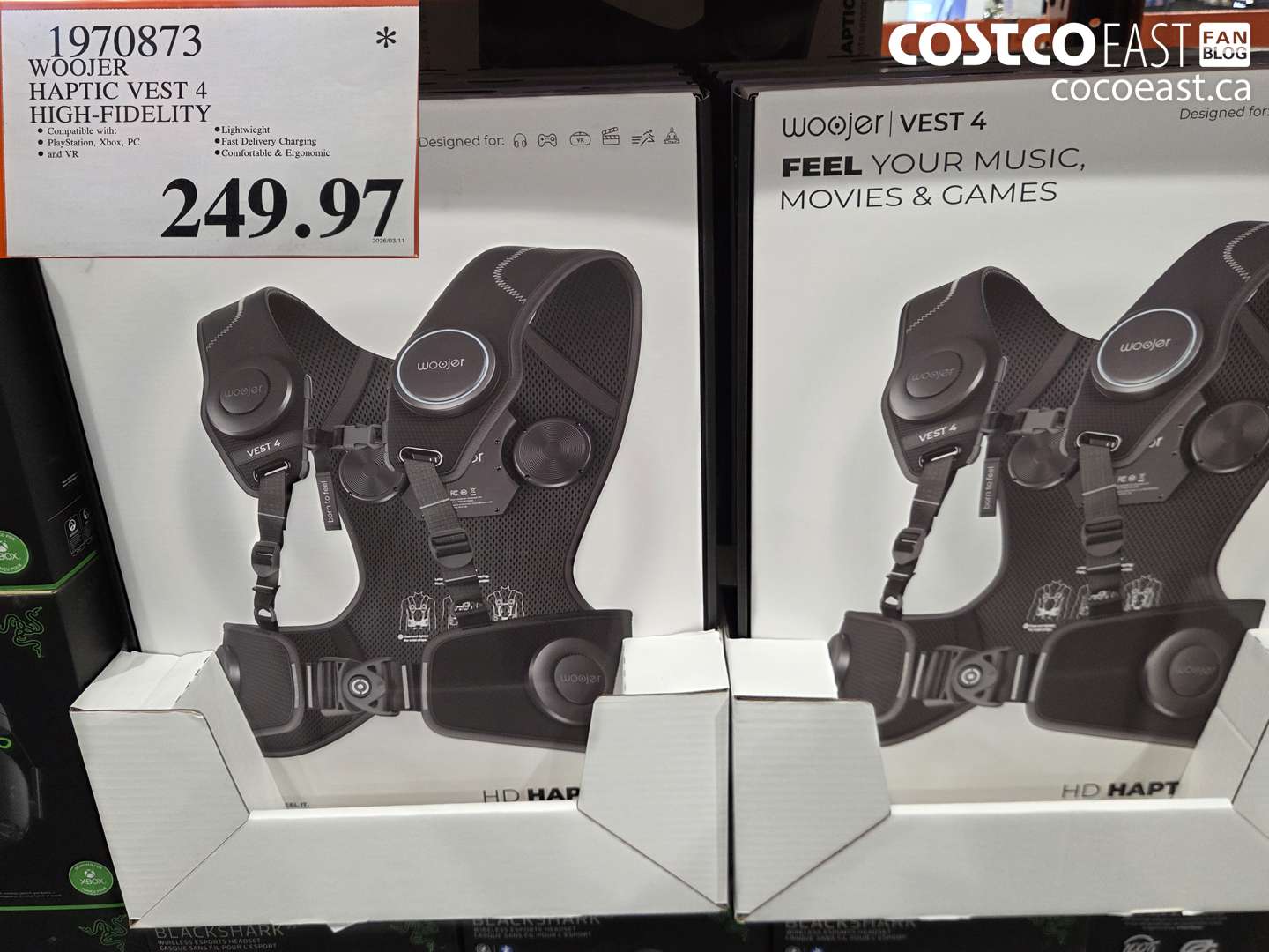 1970873 WOOJER HAPTIC VEST 4 HIGH-FIDELITY $249.97