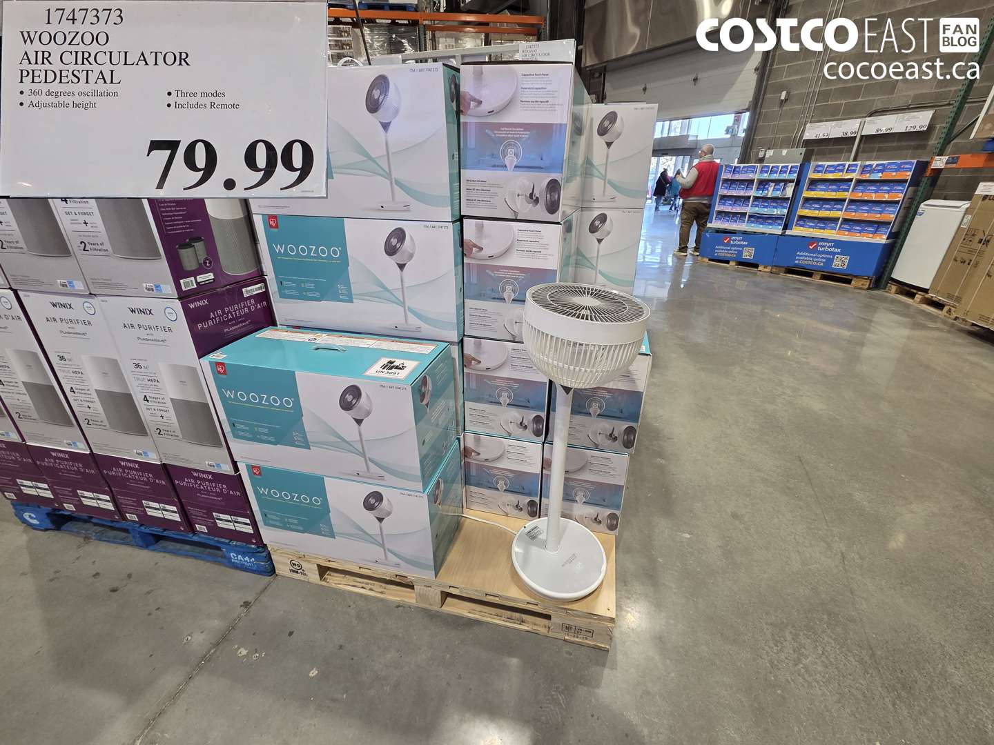 1747373 WOOZOO AIR CIRCULATOR PEDESTAL $79.99