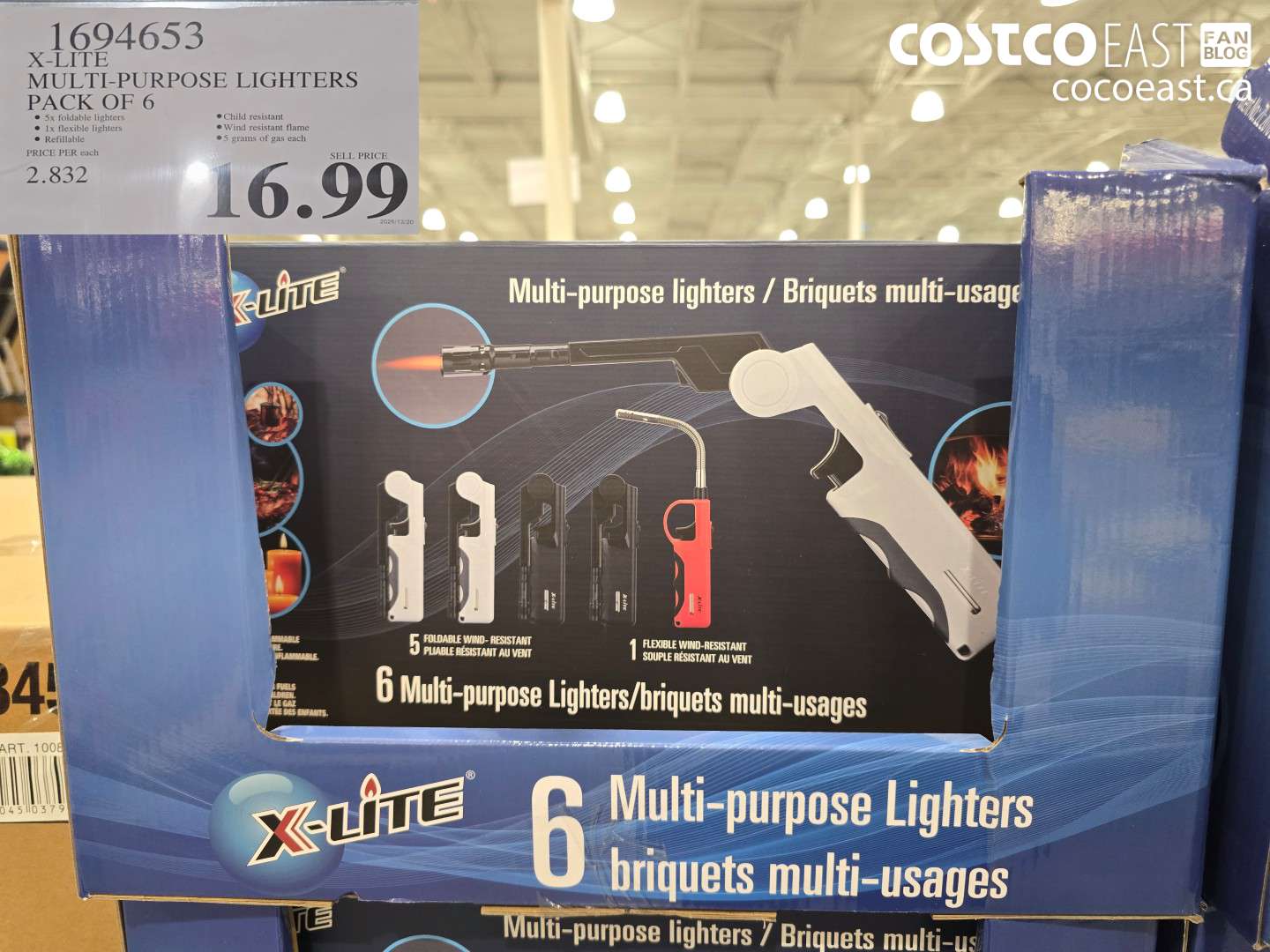 1694653 X-LITE MULTI-PURPOSE LIGHTERS PACK OF 6 $16.99