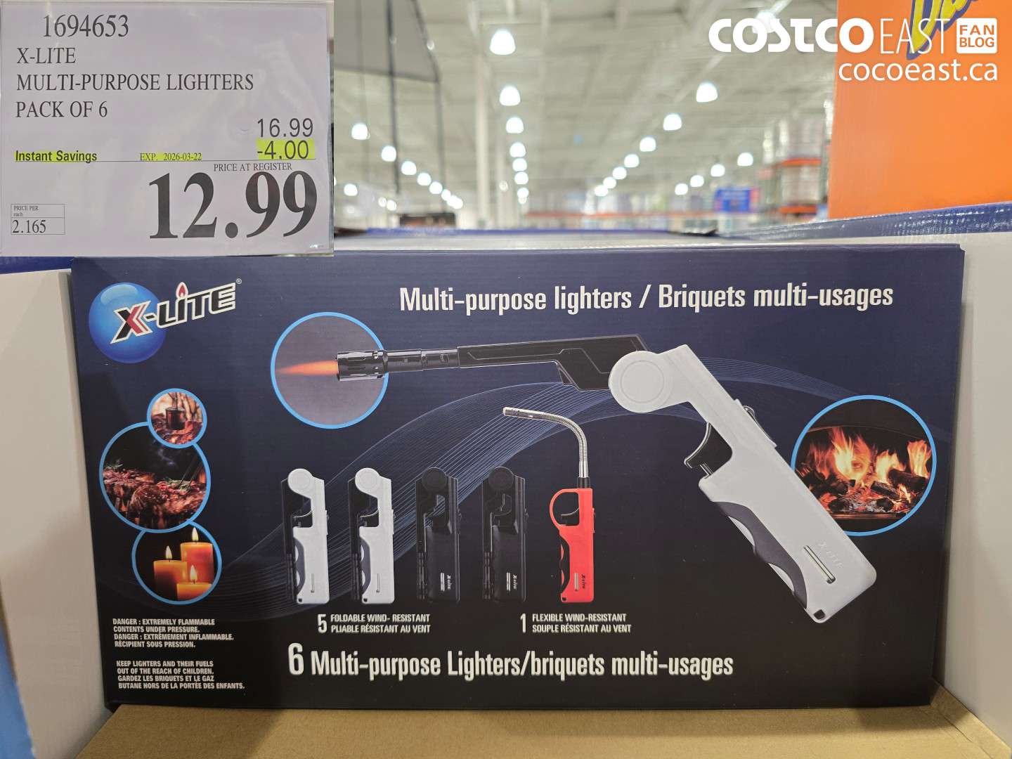 1694653 X-LITE MULTI-PURPOSE LIGHTERS PACK OF 6 ($4.00 INSTANT SAVINGS EXPIRES ON 2026-03-22) $12.99