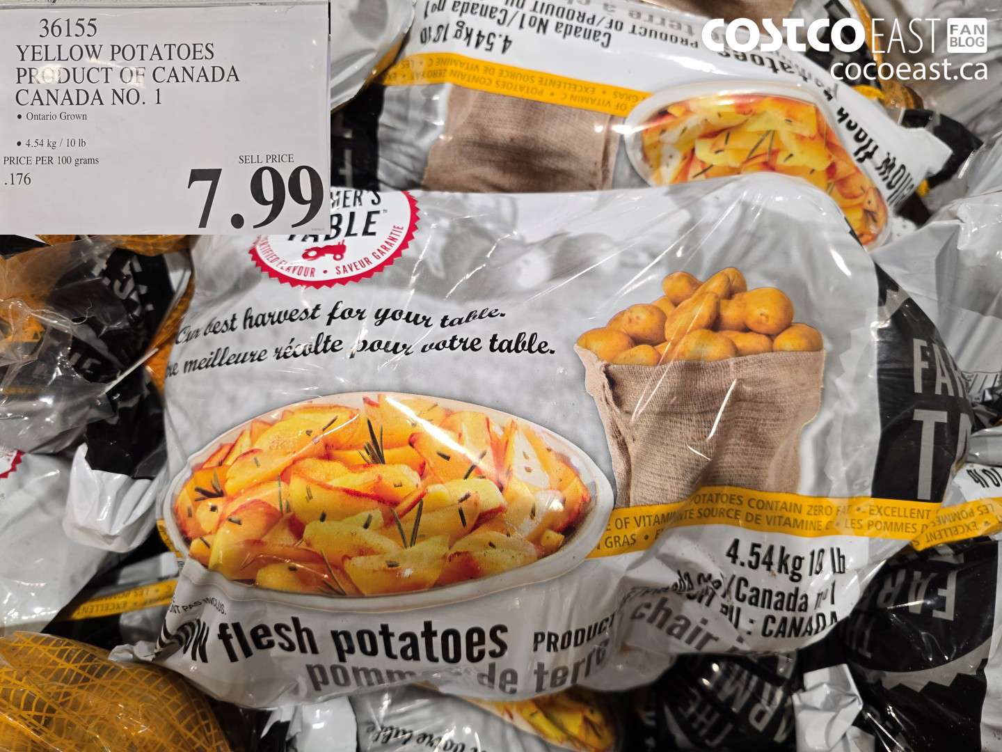 36155 YELLOW POTATOES PRODUCT OF CANADA CANADA NO. 1 $7.99