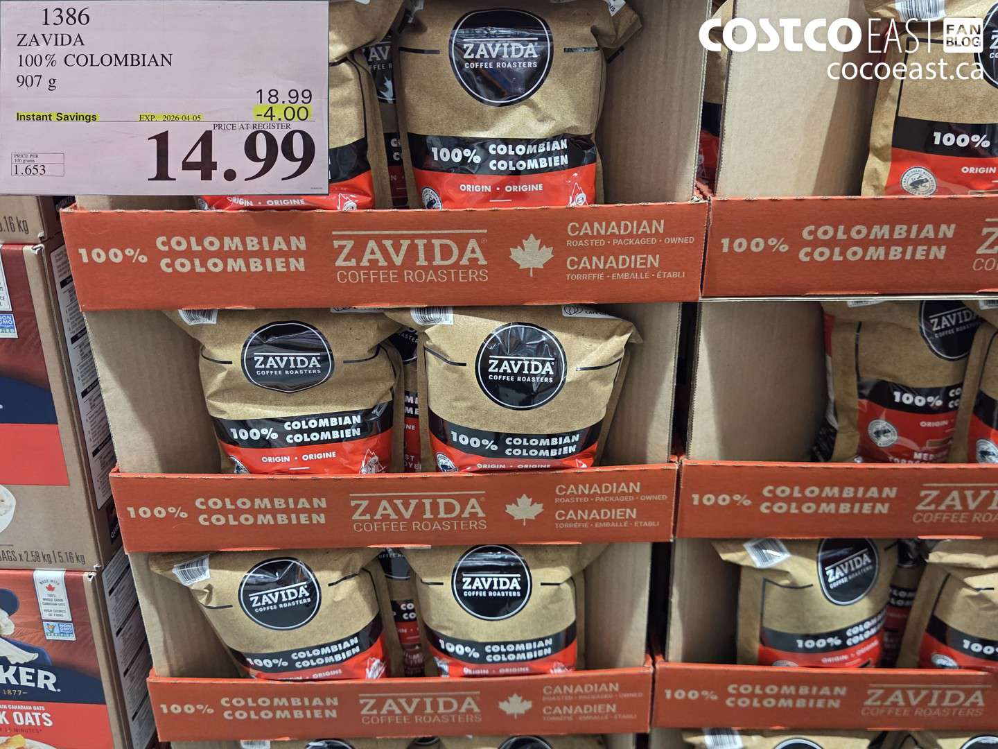 1386 ZAVIDA 100% COLOMBIAN ($4.00 INSTANT SAVINGS EXPIRES ON 2026-04-05) $14.99