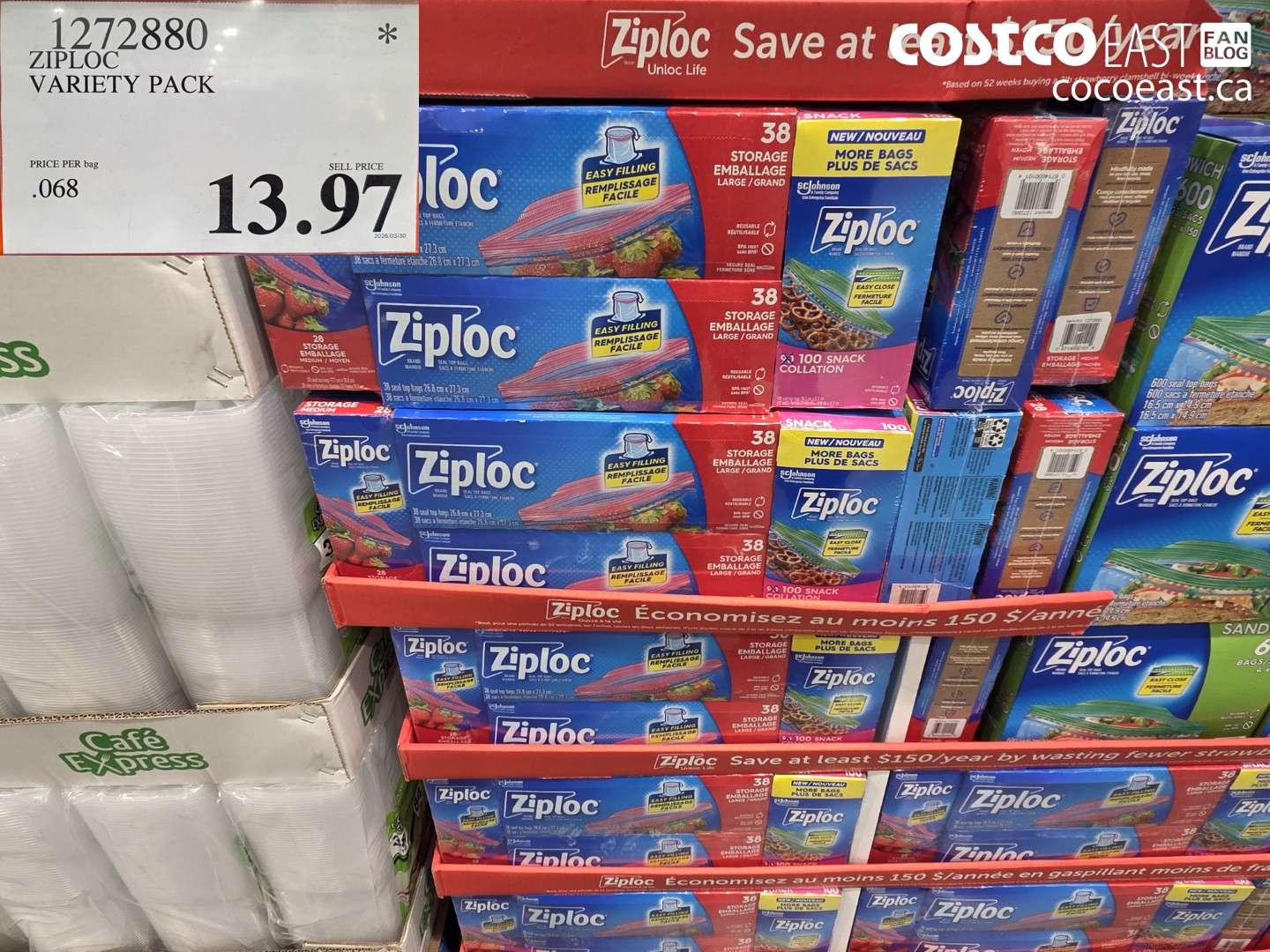 1272880 ZIPLOC VARIETY PACK $13.97