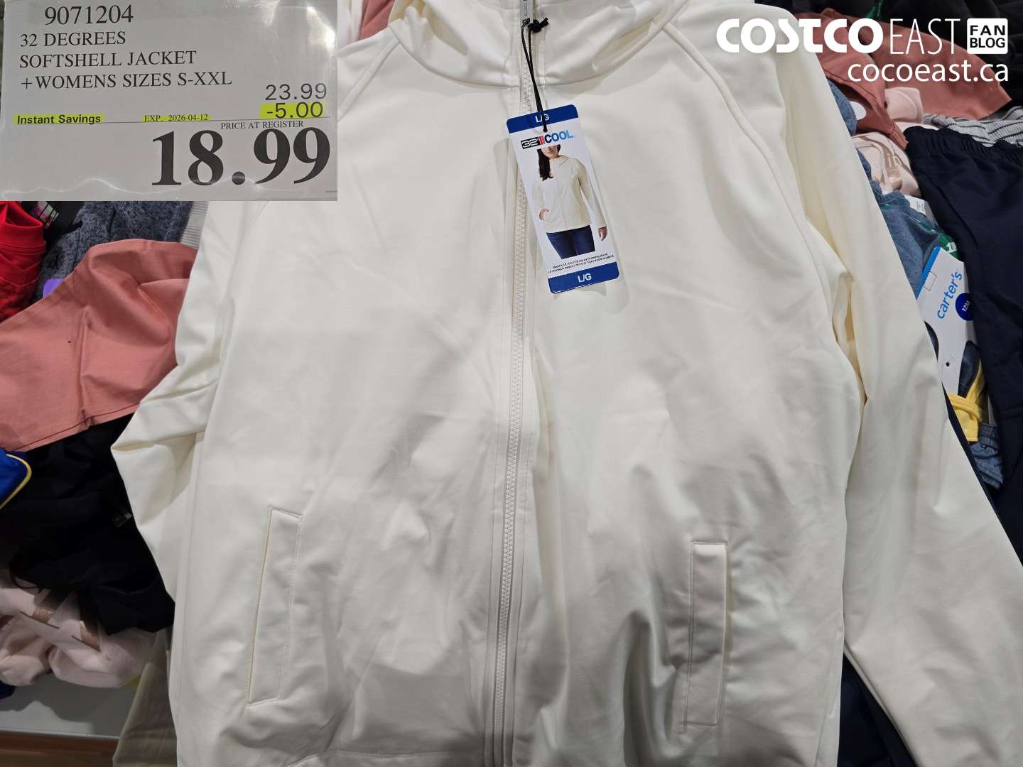 9071204 32 DEGREES SOFTSHELL JACKET ($5.00 INSTANT SAVINGS EXPIRES ON 2026-04-12) $18.99