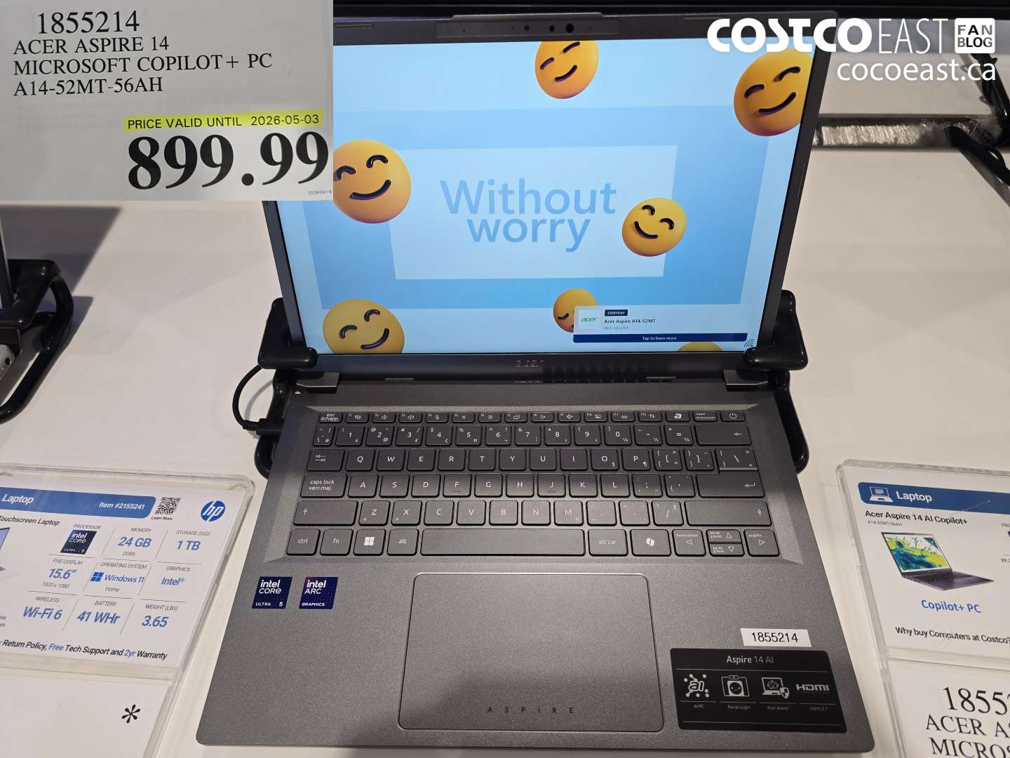 1855214 ACER ASPIRE 14 MICROSOFT COPILOT + PC A14-52MT-56AH $899.99