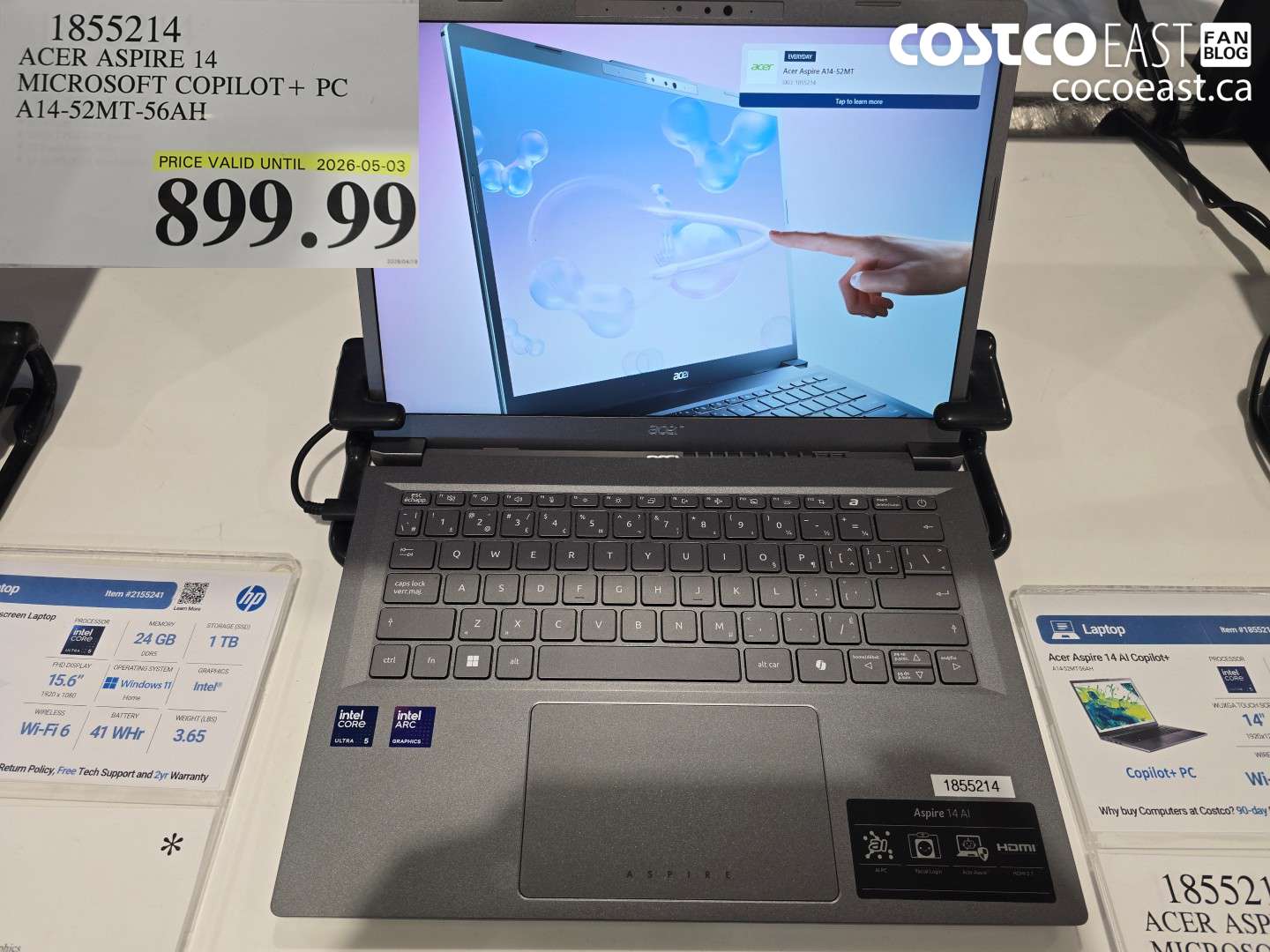 1855214 ACER ASPIRE 14 MICROSOFT COPILOT + PC A14-52MT-56AH $899.99