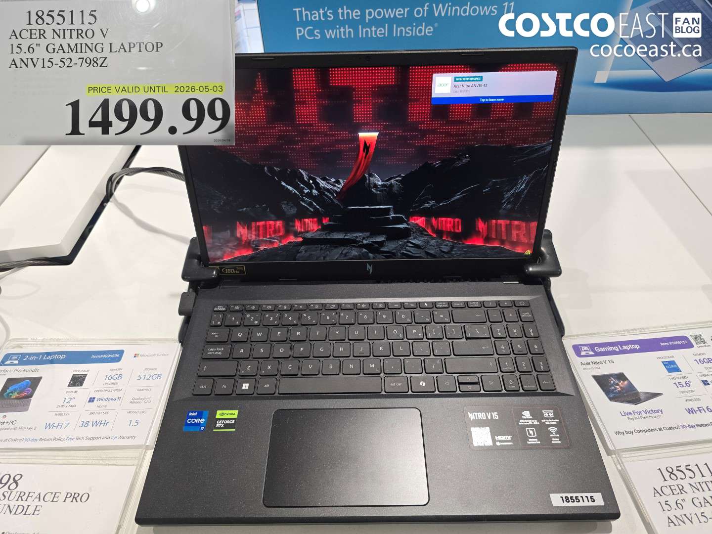 1855115 ACER NITRO V 15.6