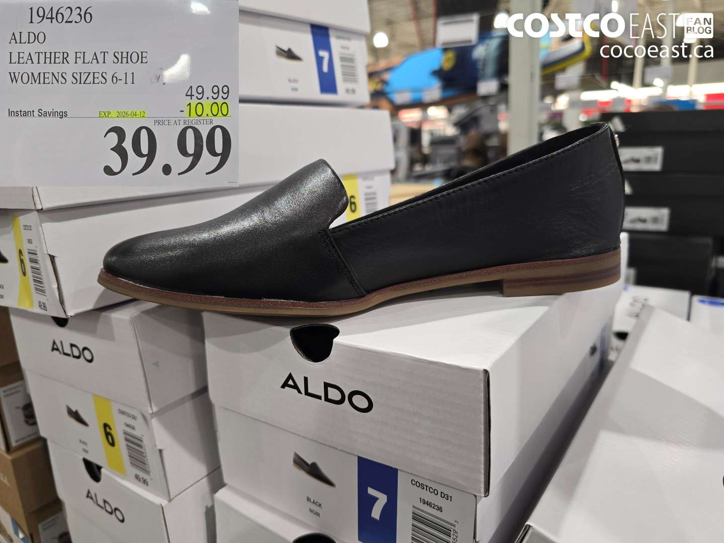 1946236 ALDO LEATHER FLAT SHOE WOMENS SIZES 6-11 ($10.00 INSTANT SAVINGS EXPIRES ON 2026-04-12) $39.99