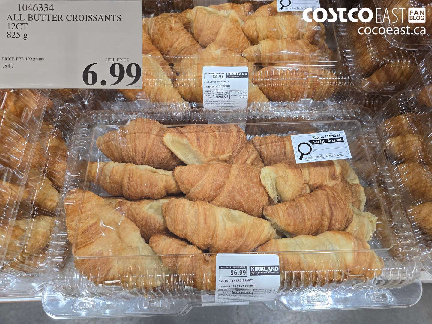 1046334 ALL BUTTER CROISSANTS 12CT 825 G $6.99