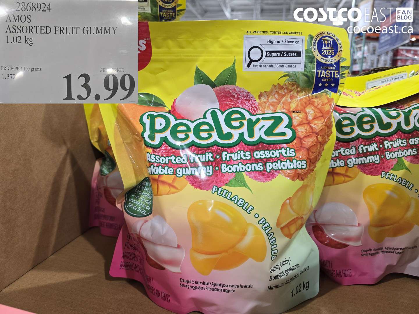 2868924 AMOS ASSORTED FRUIT GUMMY 1.02 KG $13.99