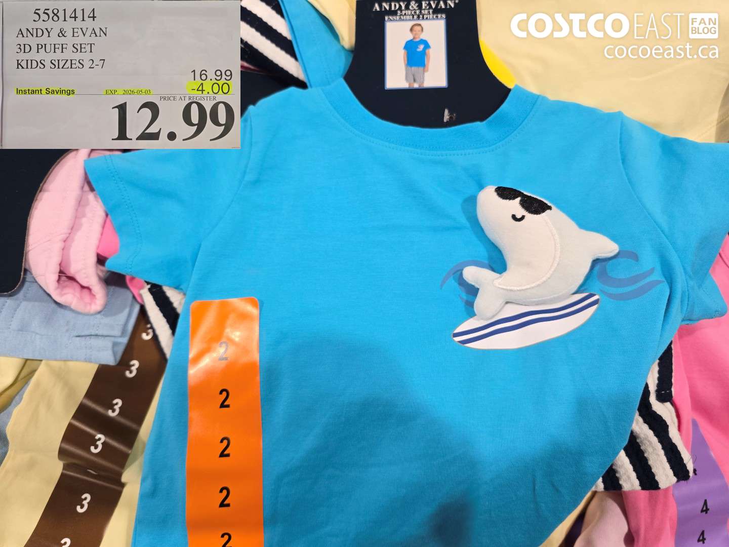 5581414 ANDY & EVAN 3D PUFF SET KIDS SIZES 2-7 ($4.00 INSTANT SAVINGS EXPIRES ON 2026-05-03) $12.99