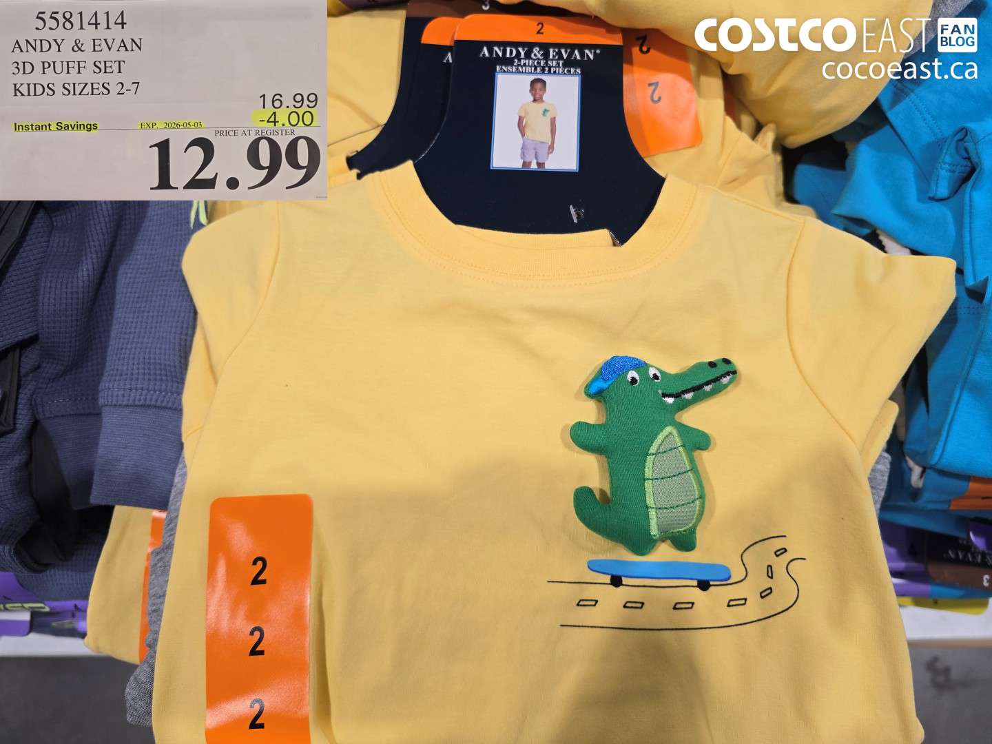 5581414 ANDY & EVAN 3D PUFF SET KIDS SIZES 2-7 ($4.00 INSTANT SAVINGS EXPIRES ON 2026-05-03) $12.99