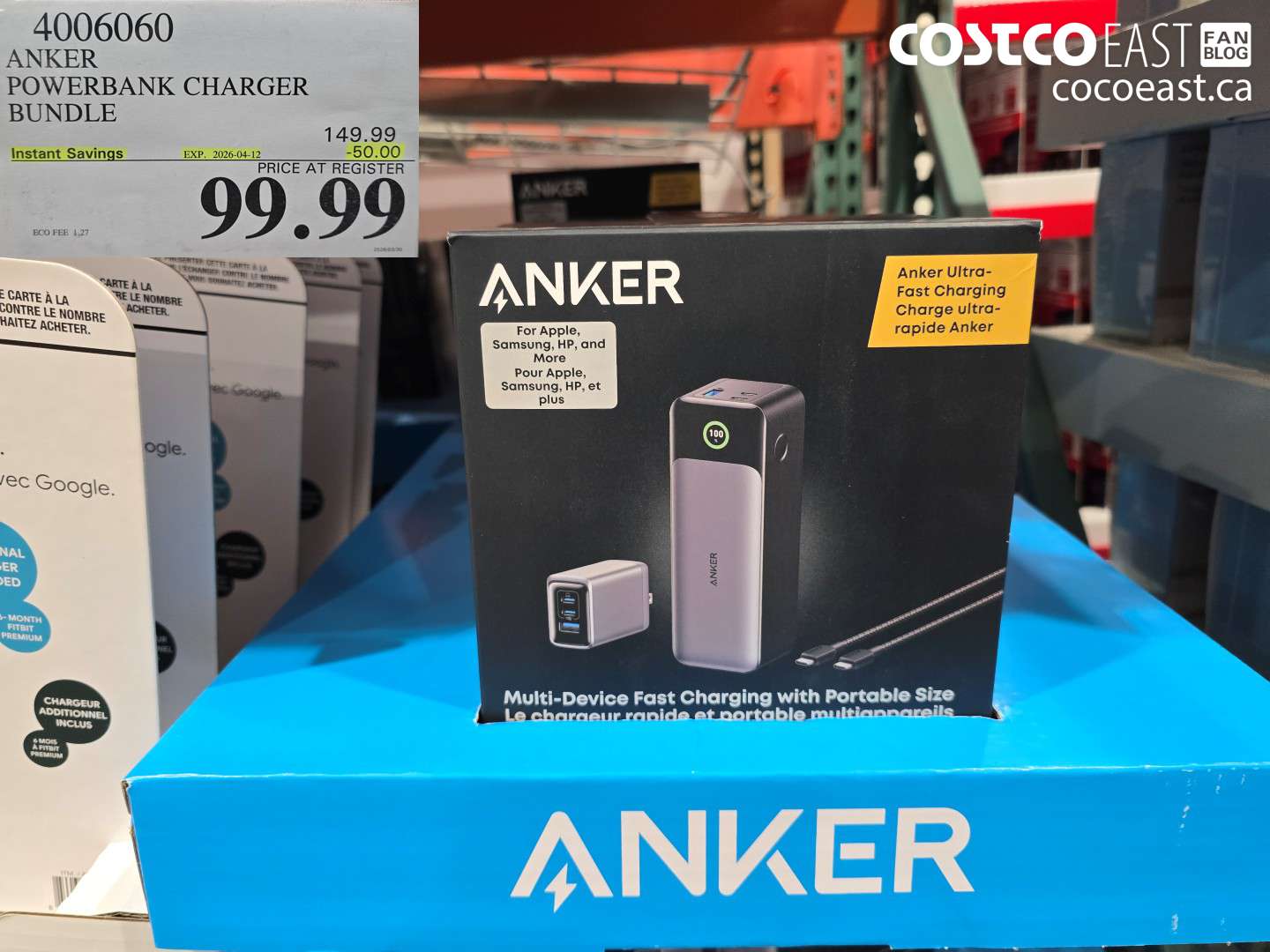 4006060 ANKER POWERBANK CHARGER BUNDLE ($50.00 INSTANT SAVINGS EXPIRES ON 2026-04-12) $99.99