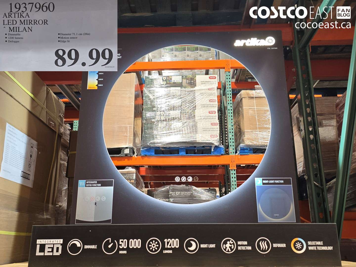 1937960 ARTIKA LED MIRROR MILAN $89.99