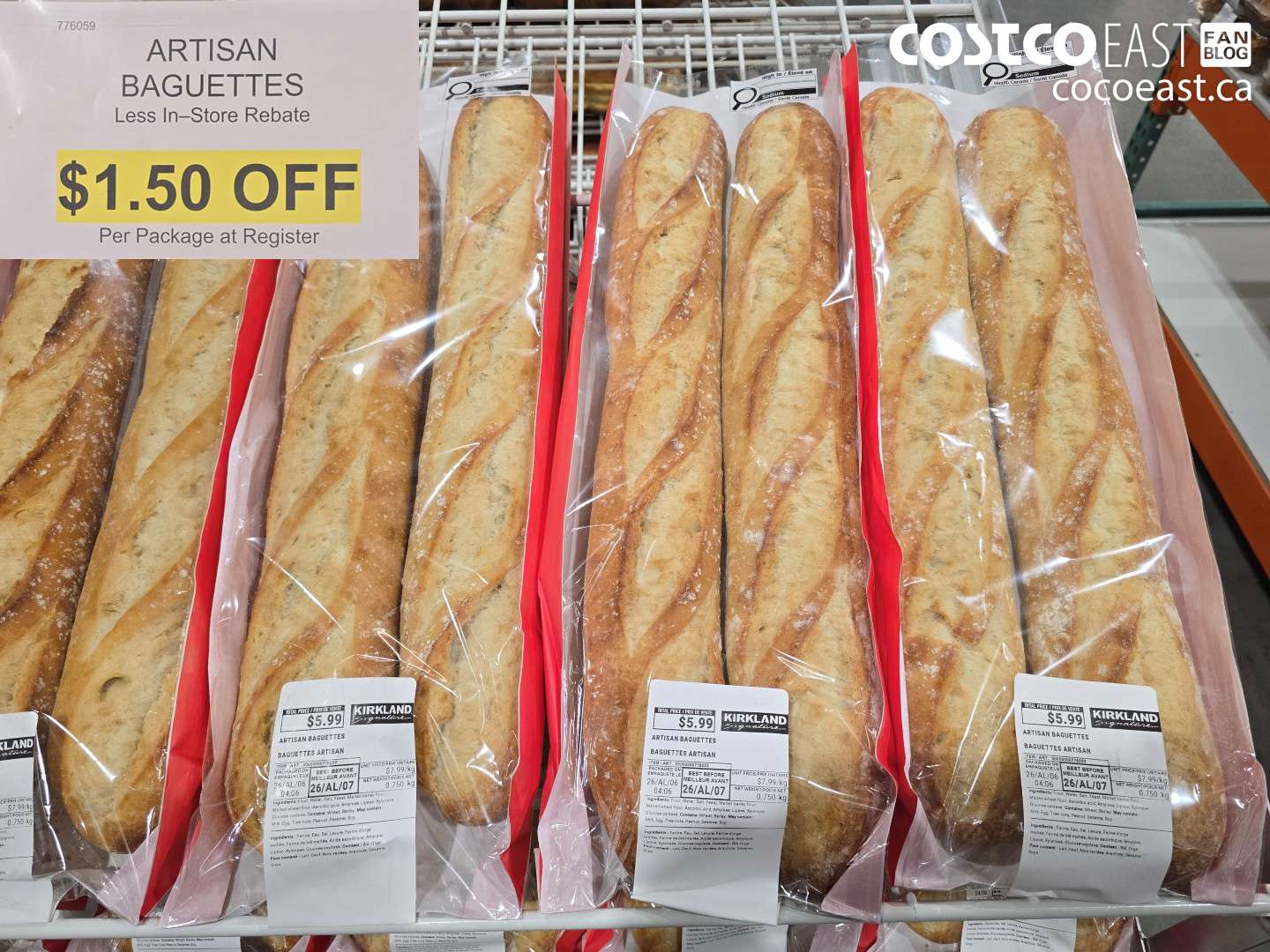 776059 ARTISAN BAGUETTES ($1.50 INSTANT SAVINGS)