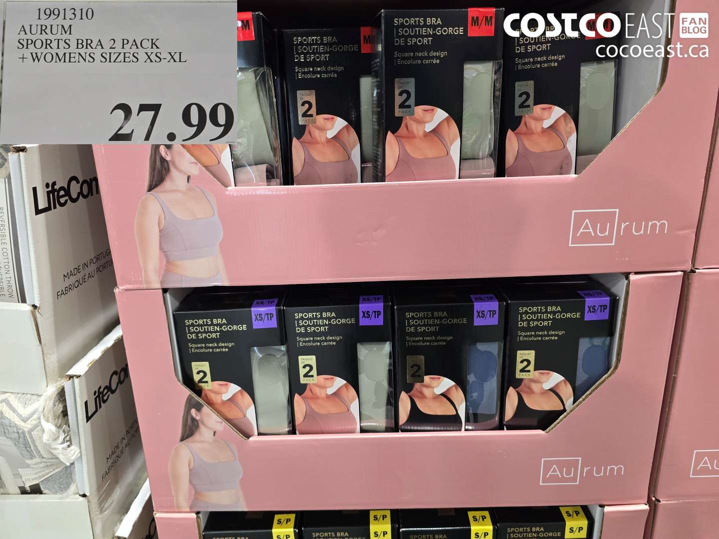 19131310 AURUM SPORTS BRA 2 PACK + WOMENS SIZES XS-XL $27.99