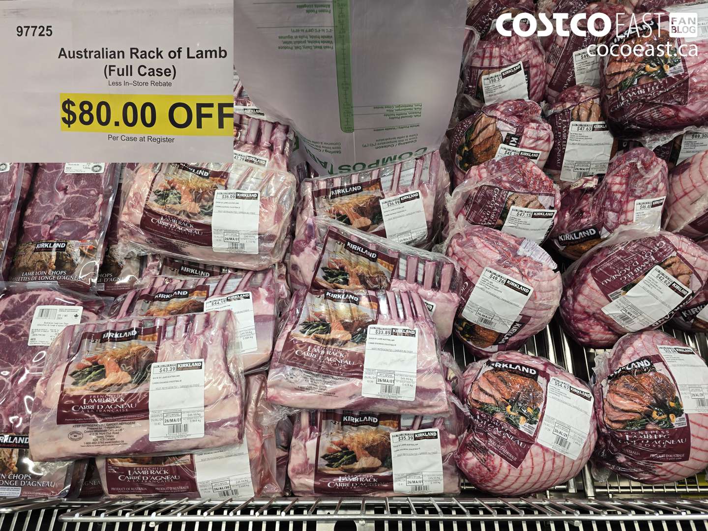 97725 AUSTRALIAN RACK OF LAMB (FULL CASE) $80.00