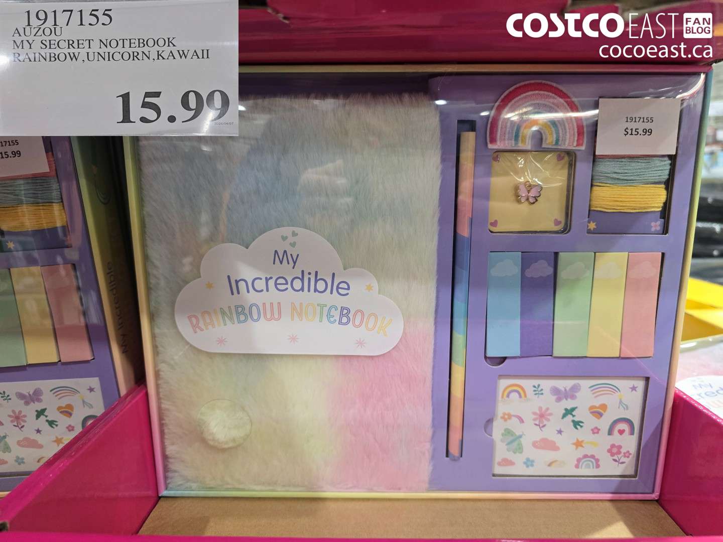 1917155 AUZOU MY SECRET NOTEBOOK RAINBOW, UNICORN, KAWAII $15.99