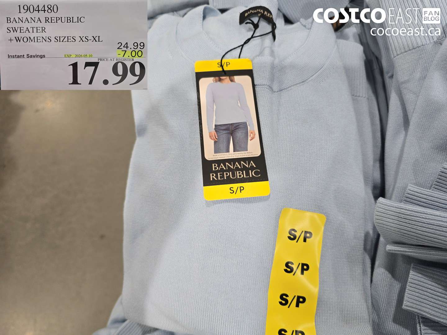 1904480 BANANA REPUBLIC SWEATER + WOMENS SIZES XS-XL ($7.00 INSTANT SAVINGS EXPIRES ON 2026-05-10) $17.99