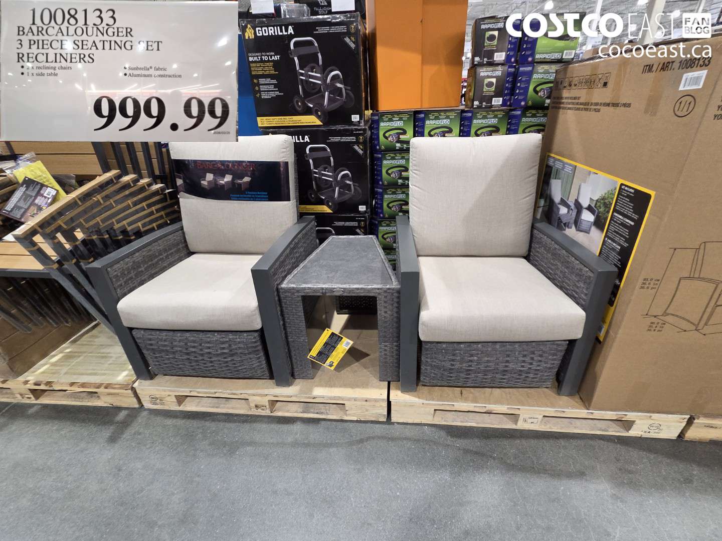 1008133 BARCALOUNGER 3 PIECE SEATING SET RECLINERS $999.99