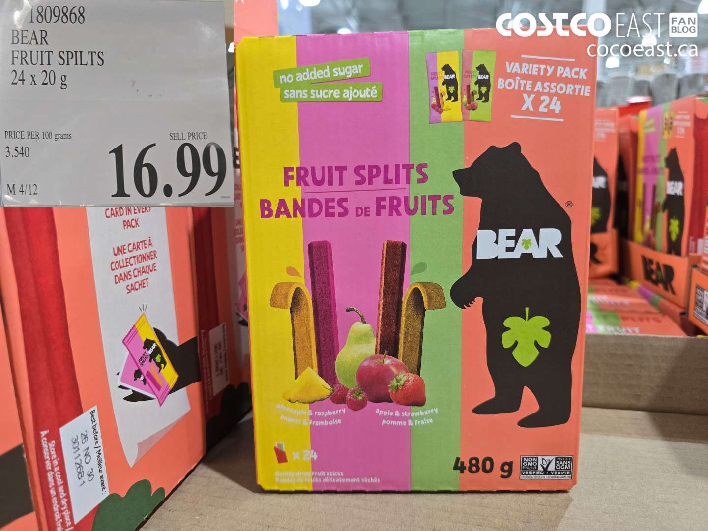 1809868 BEAR FRUIT SPILS 24 X 20 G $16.99