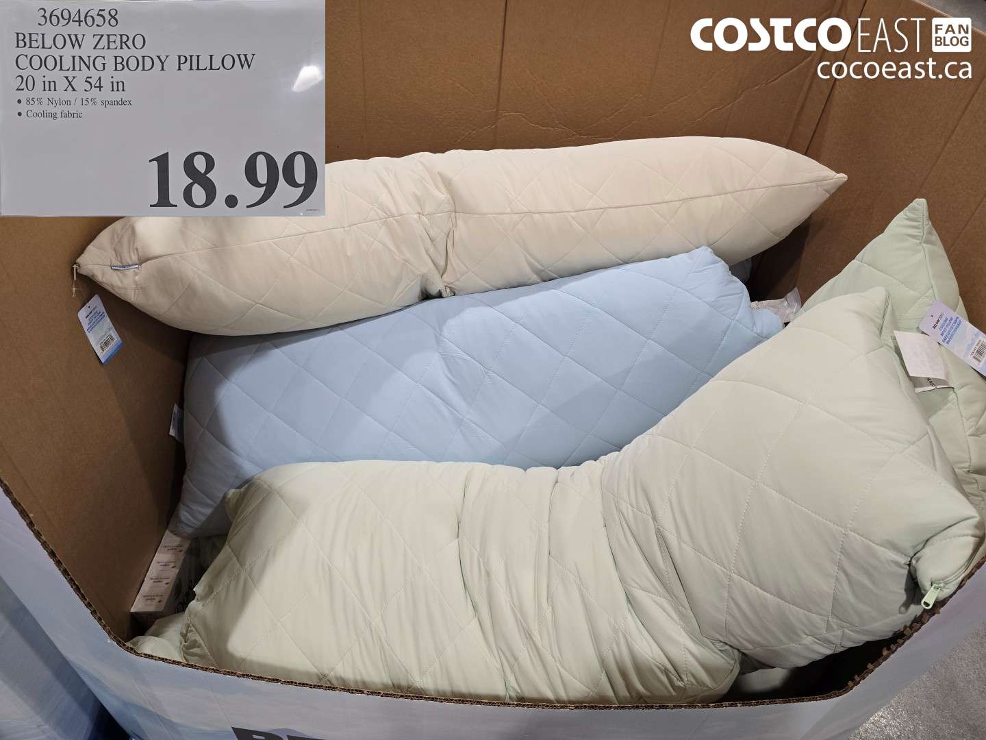 3694658 BELOW ZERO COOLING BODY PILLOW 20 IN X 54 IN $18.99